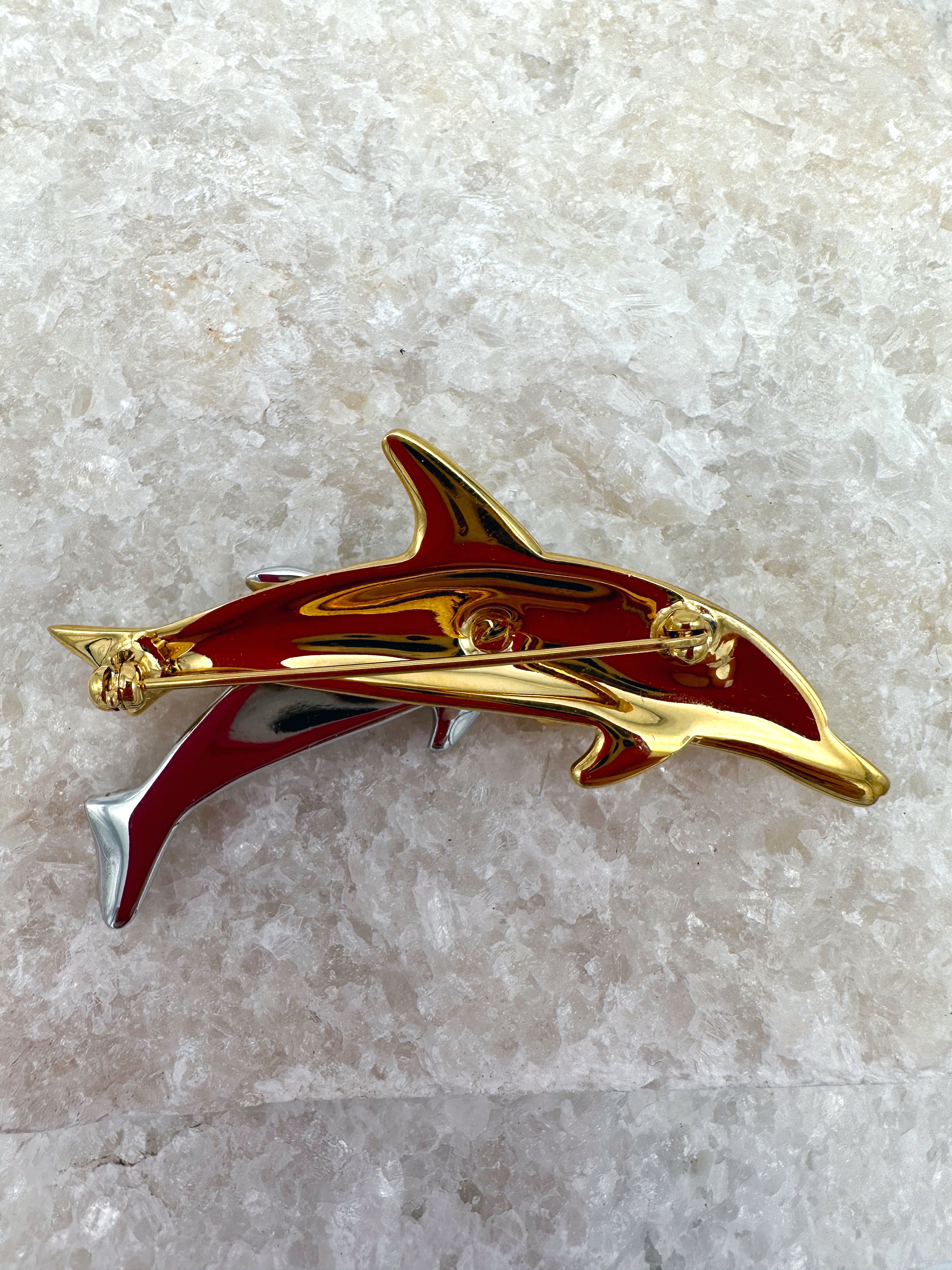 Vintage Swarovski Delphin Brosche