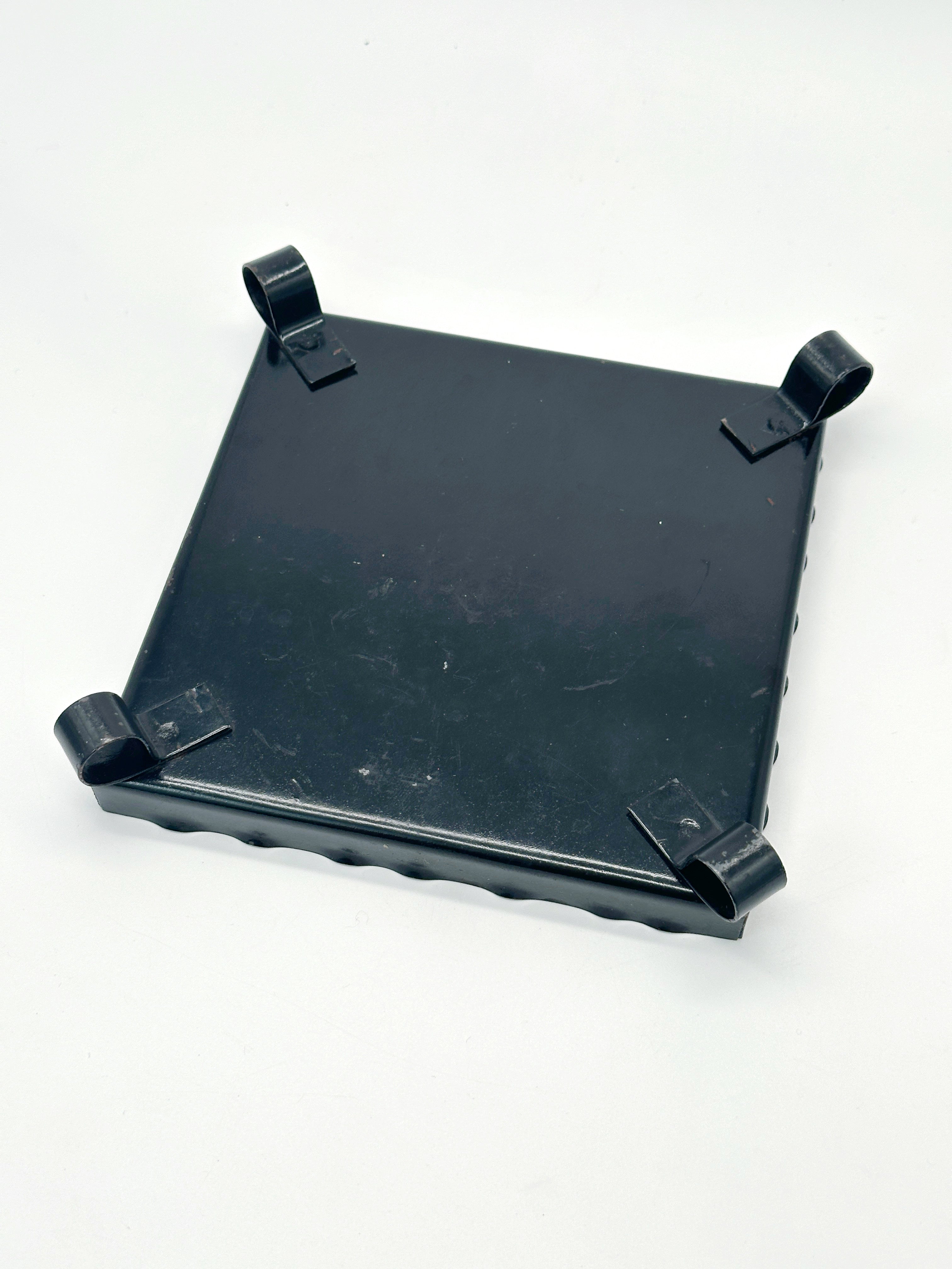 Coaster tile & iron, black and white