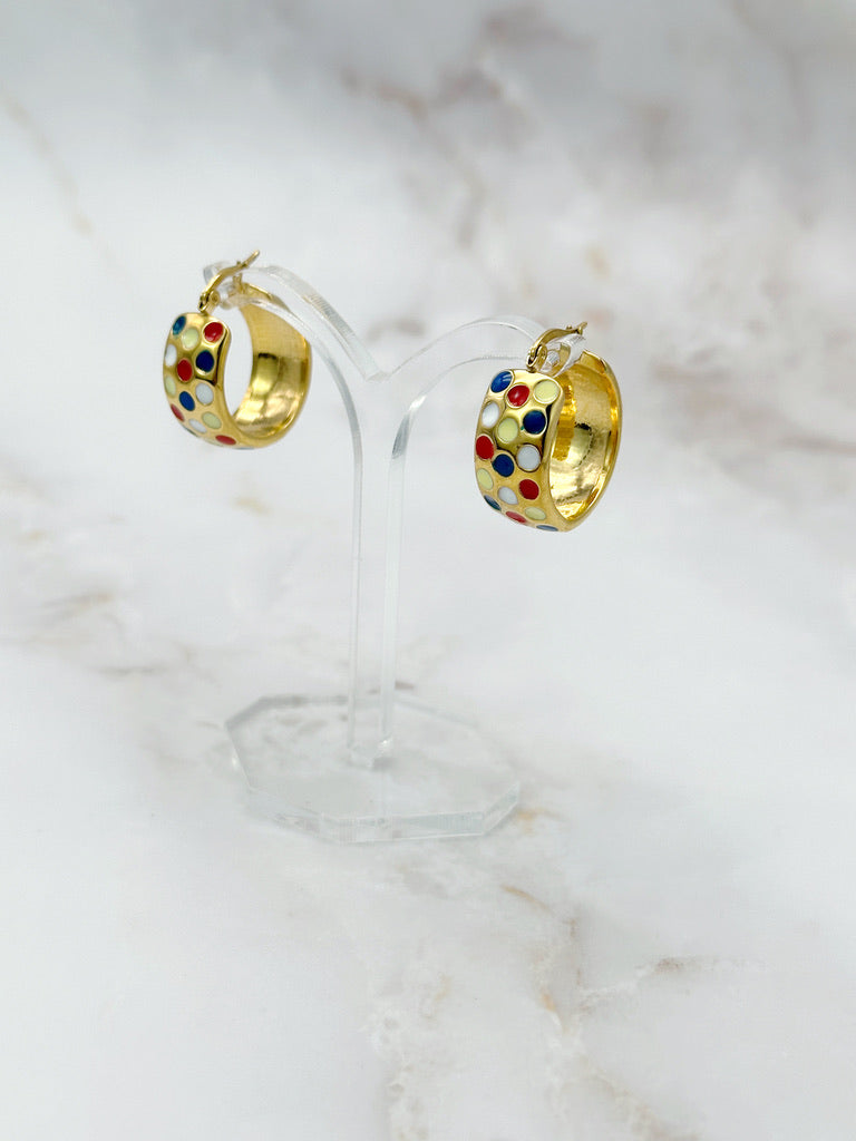 Bunte Vintage Creolen