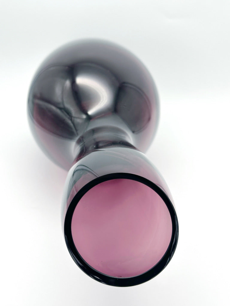 Vintage Vase oder Wasserkrug aus violettem Glas, um 1970