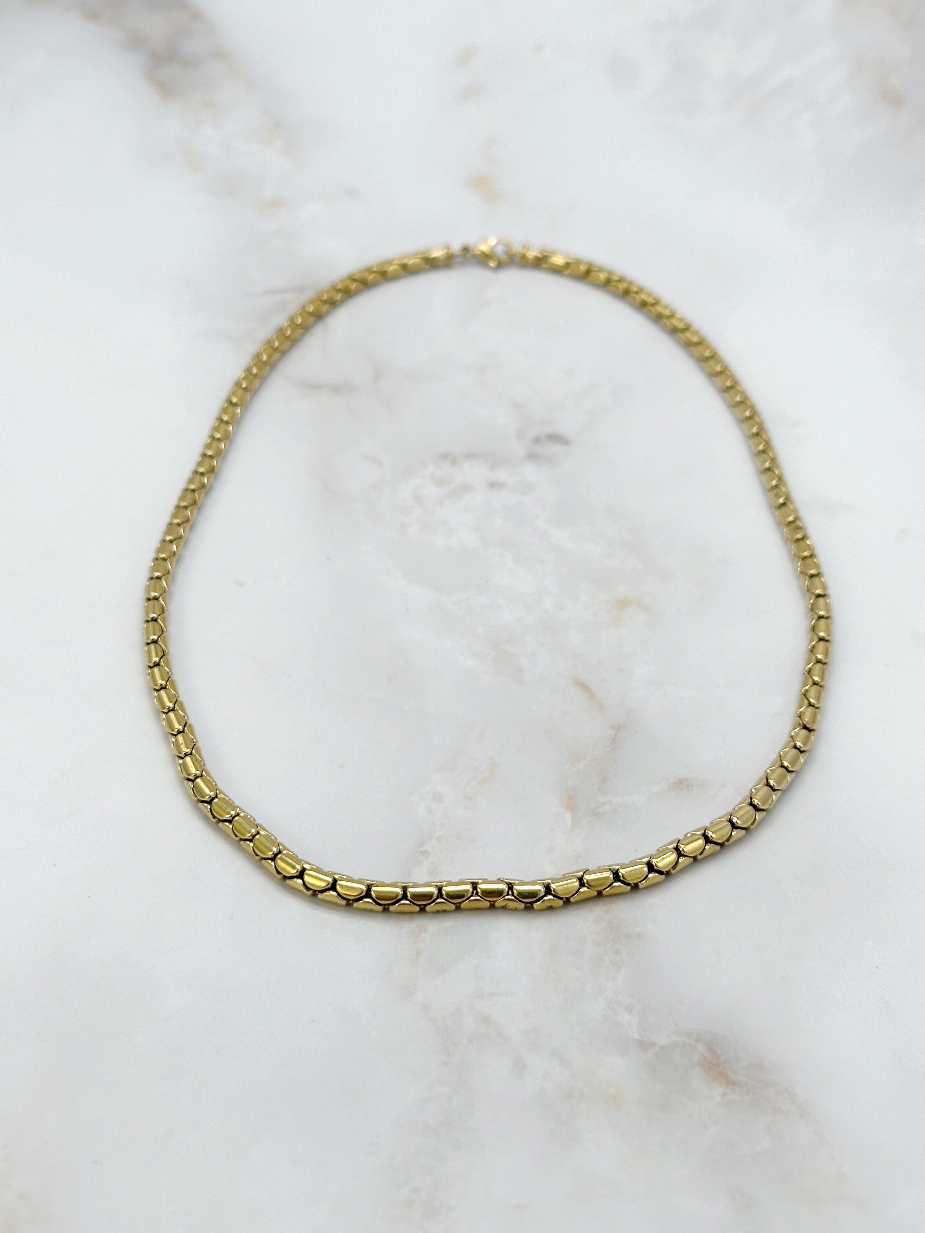 Classic Vintage Tube Chain Gold Plated