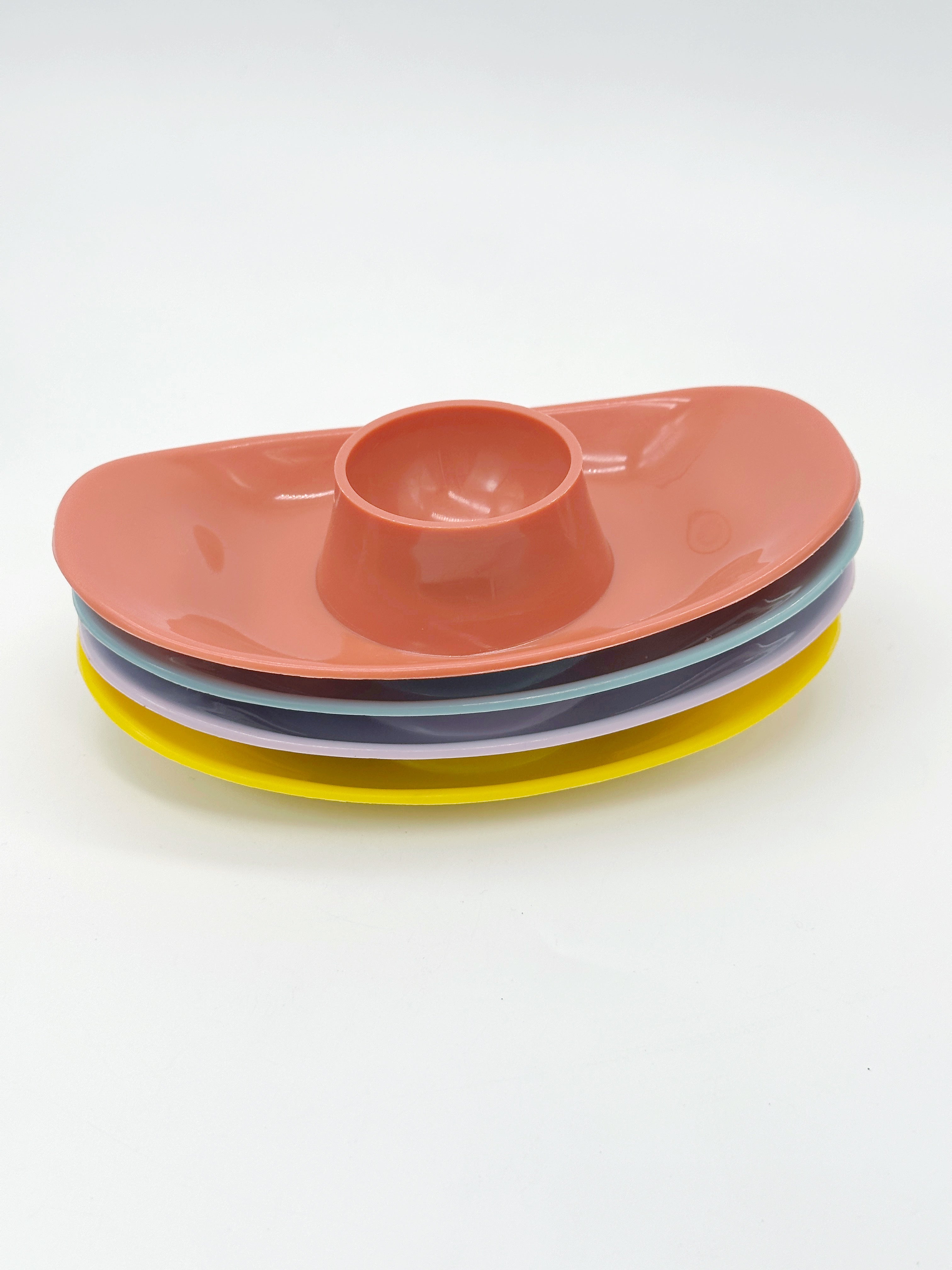 Stackable egg cups in a set of 4, circa 1970