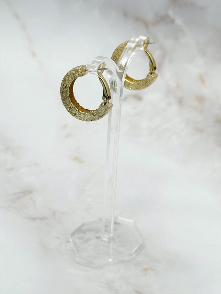 Chunky Vintage Creolen vergoldet