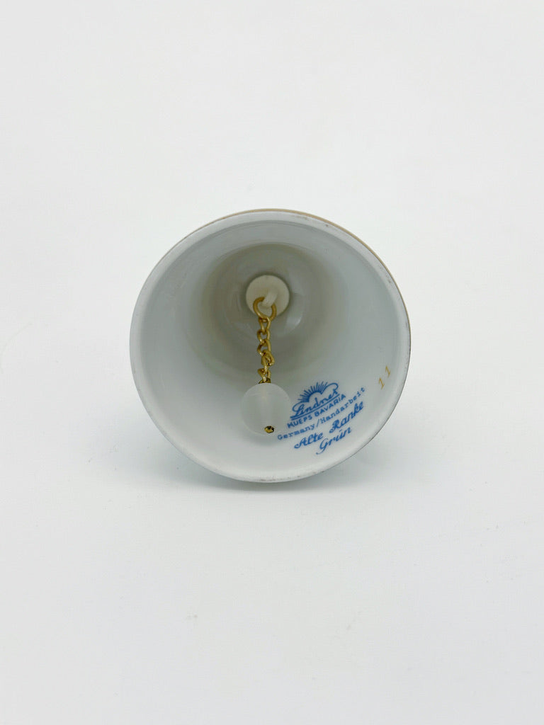 Porcelain bell Bavaria with green tendril decoration