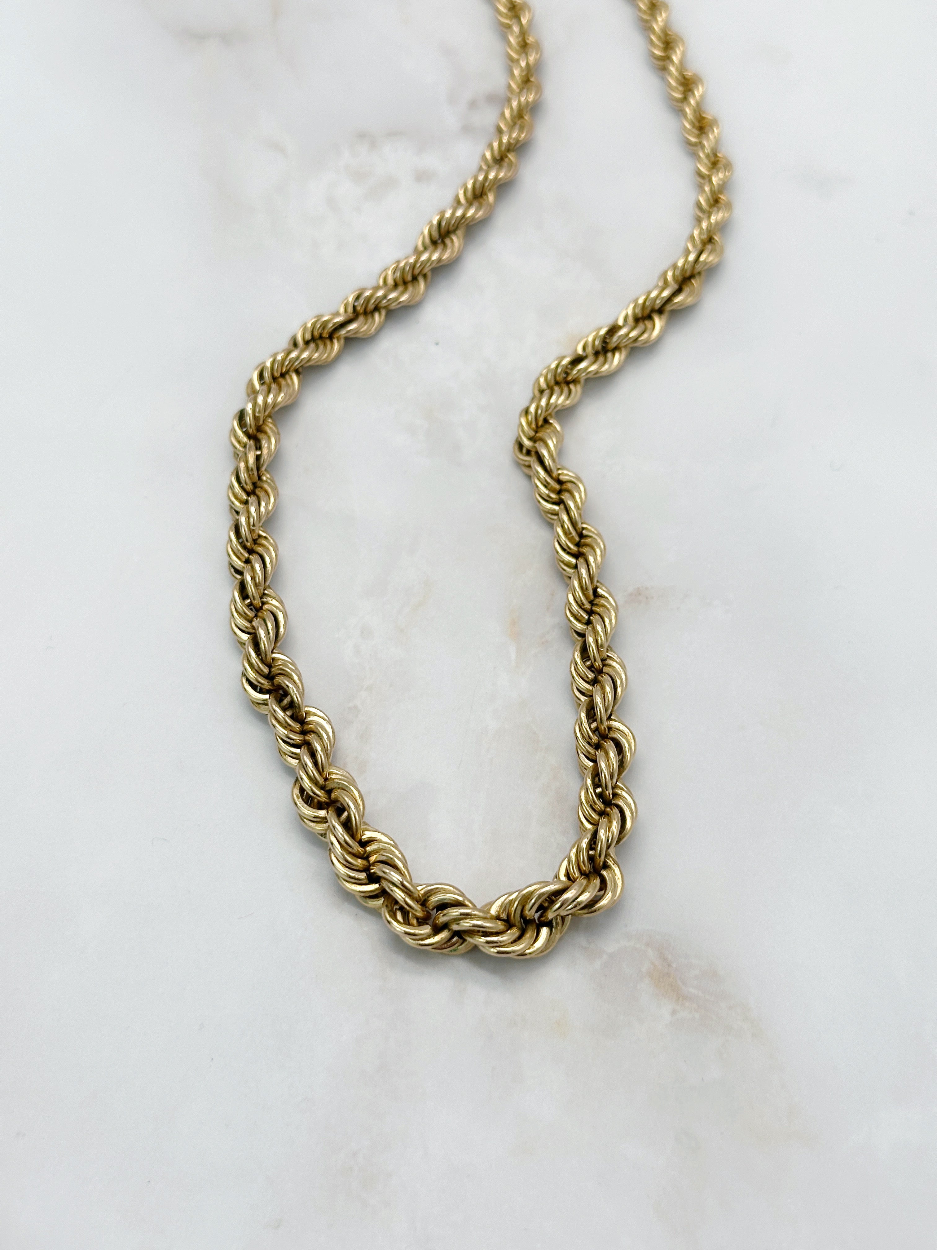 Vintage Seilkette Vergoldet Gedrehtes Design