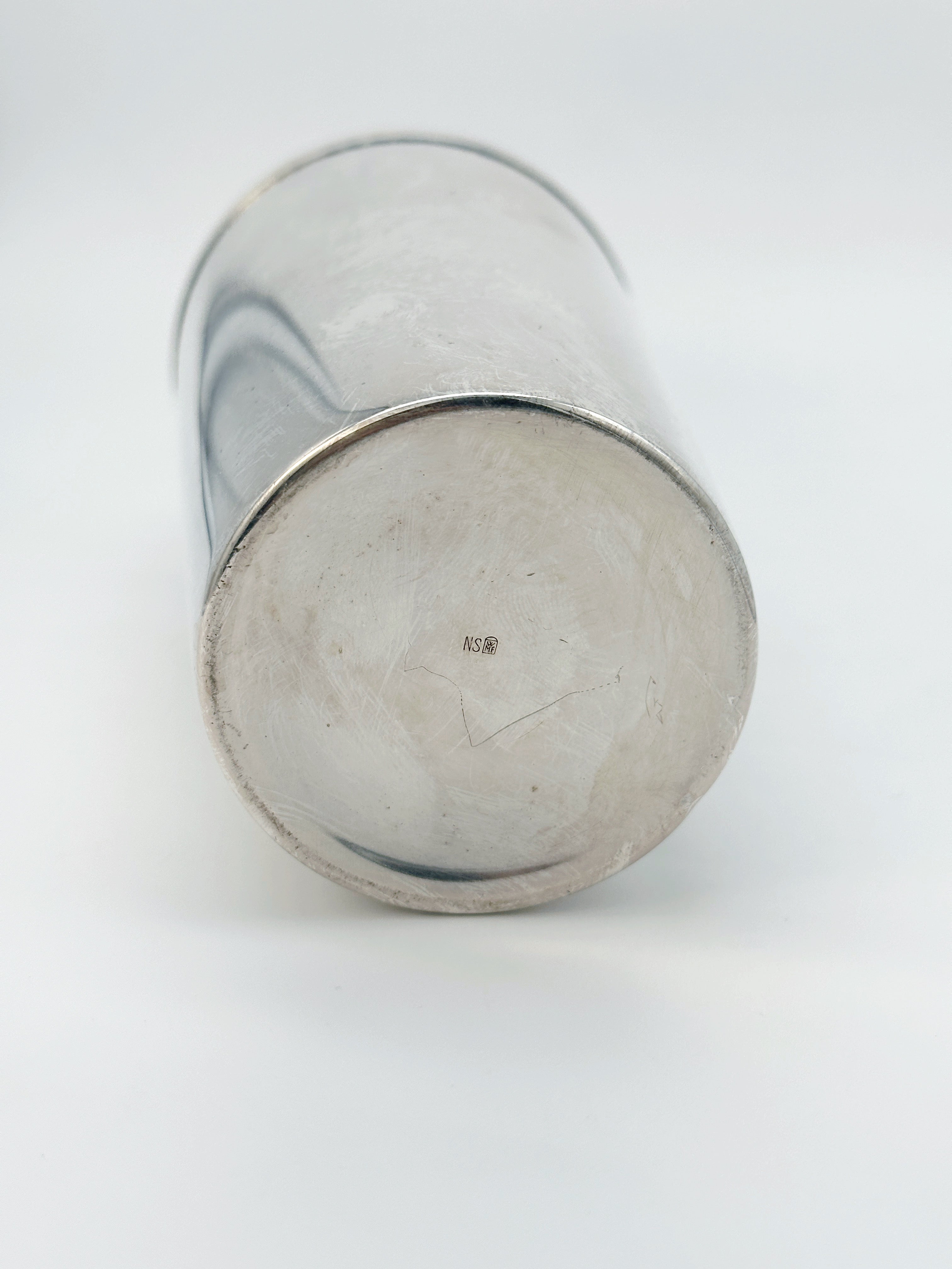 Classic cocktail shaker from WMF, silver-plated