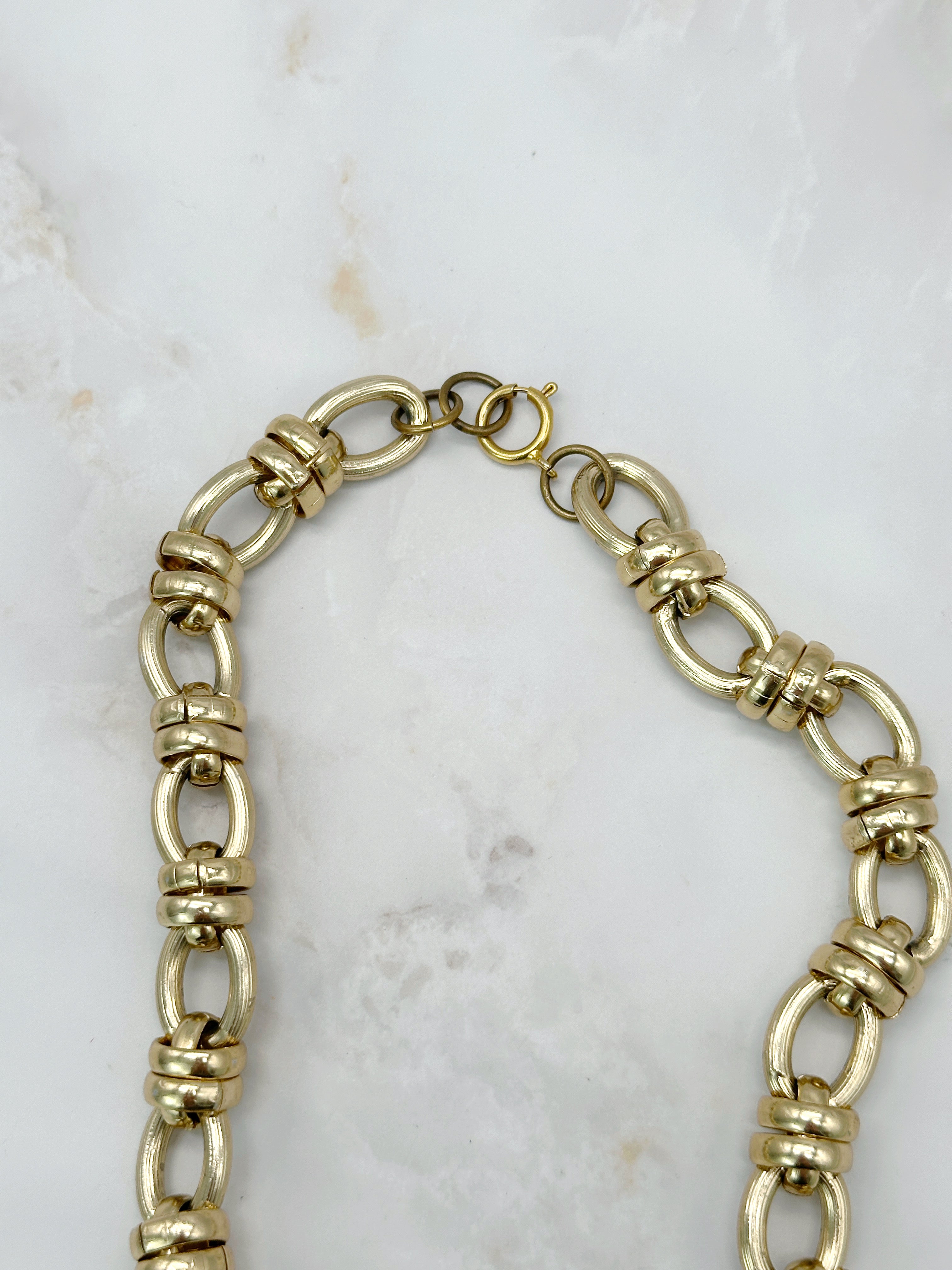 Classic vintage link chain gold-plated