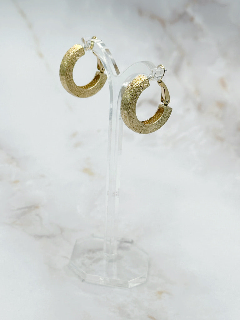 Chunky Vintage Creolen vergoldet