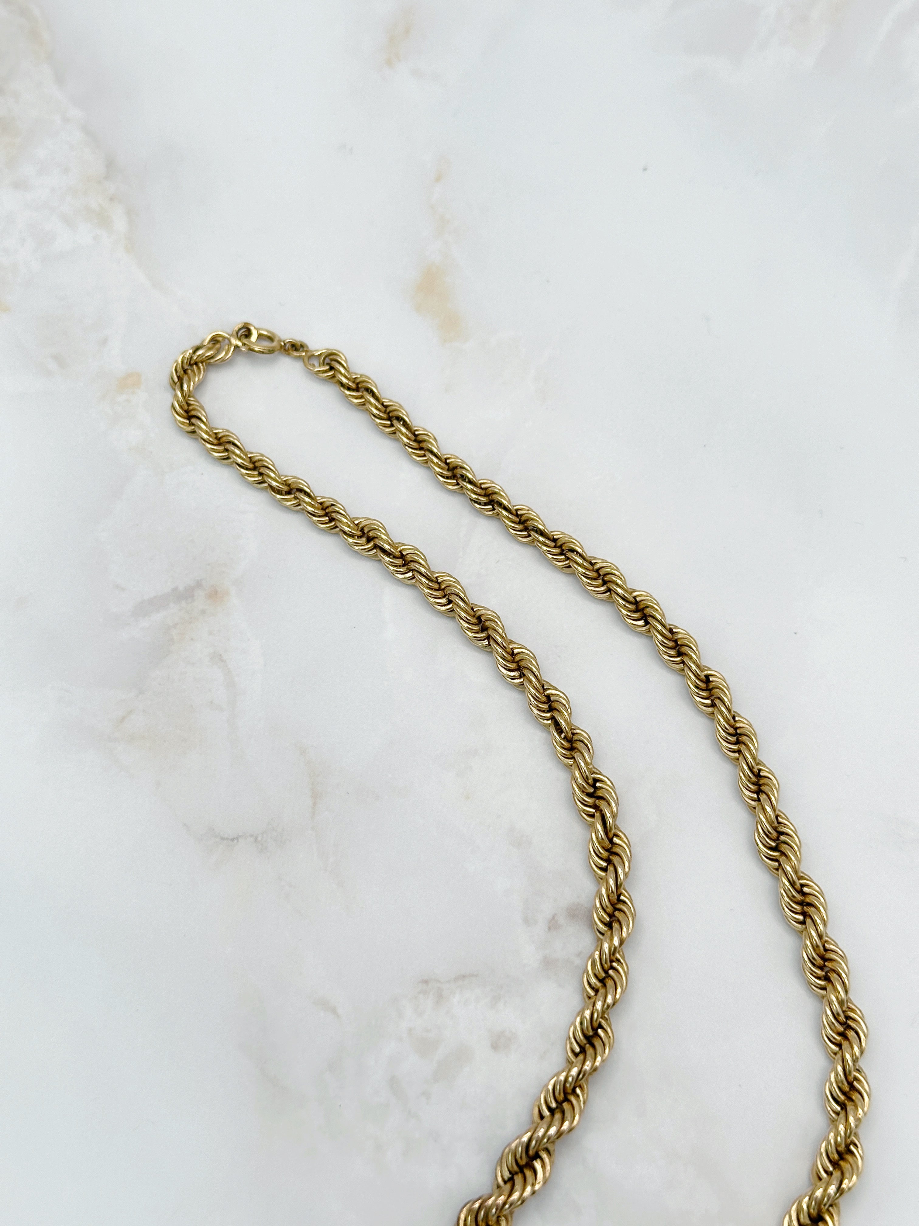 Vintage Seilkette Vergoldet Gedrehtes Design