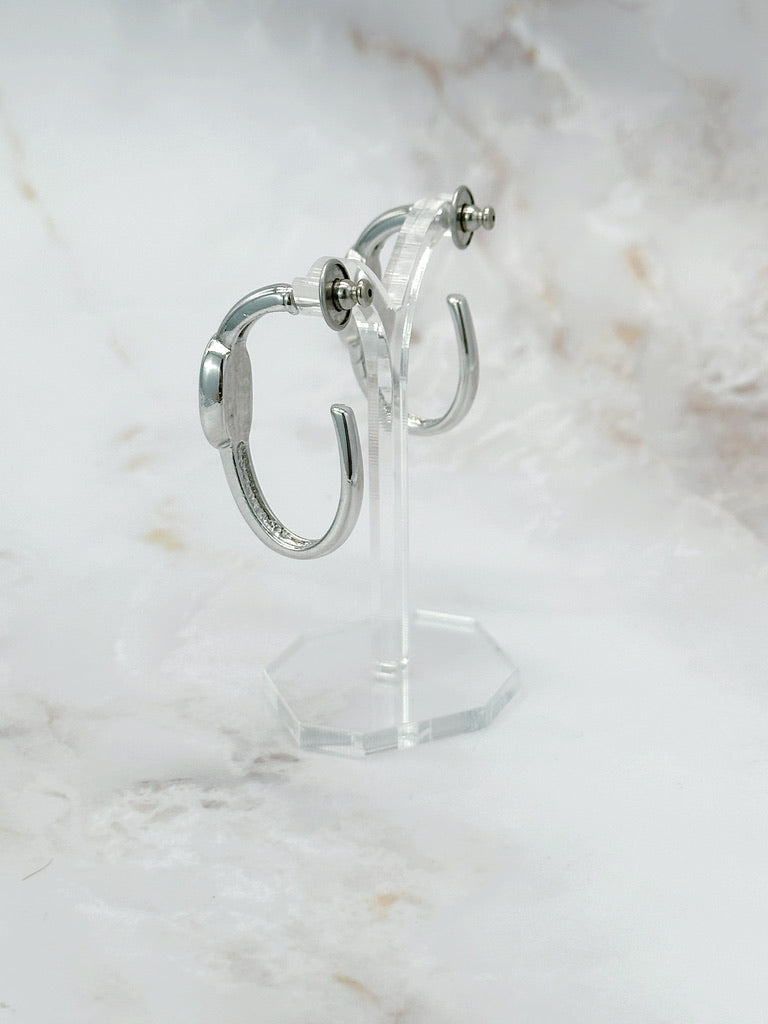 Ausgefallene Vintage Creolen mit Emaille