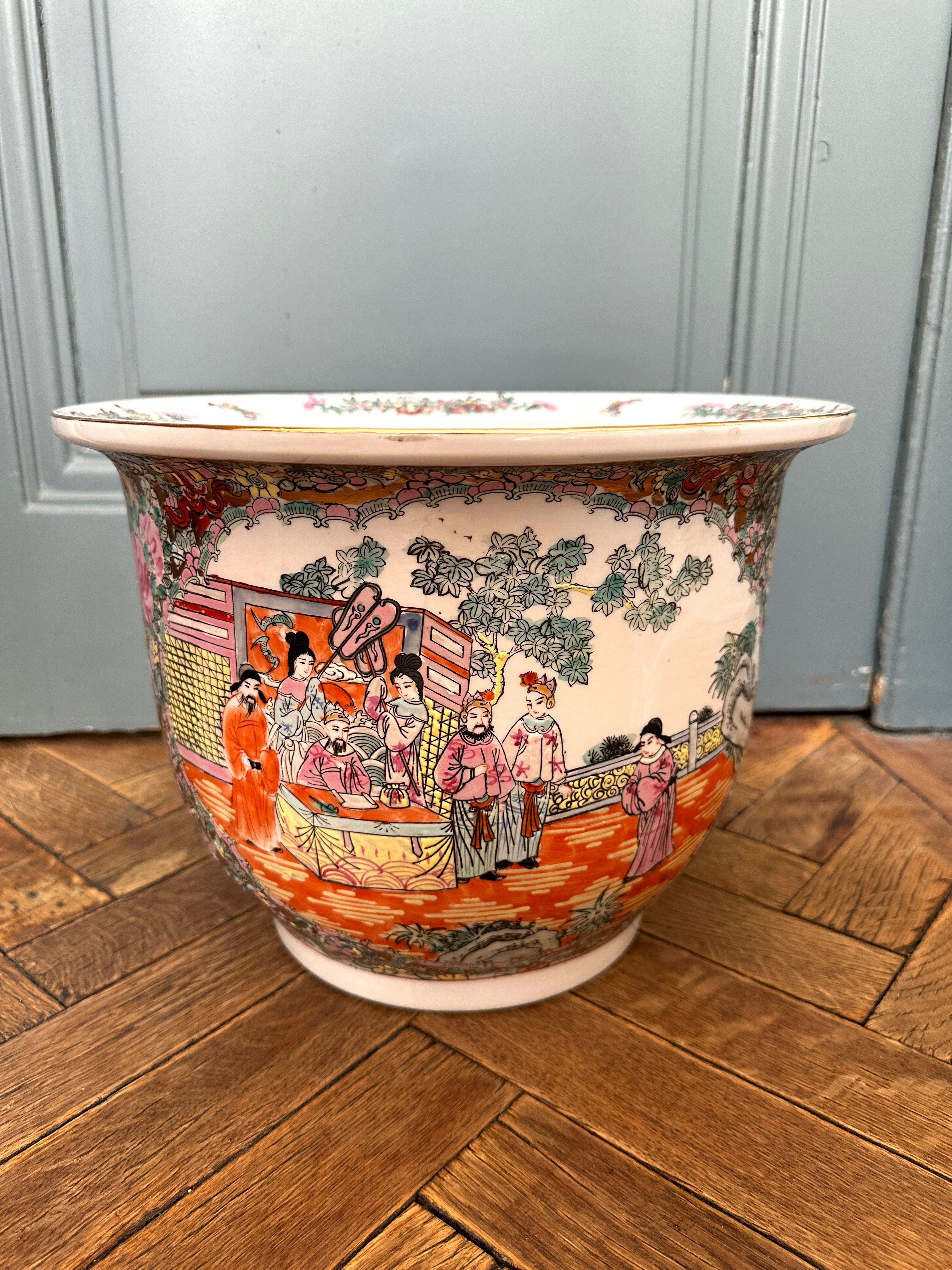 Vintage Chinese Famille Rose Planter