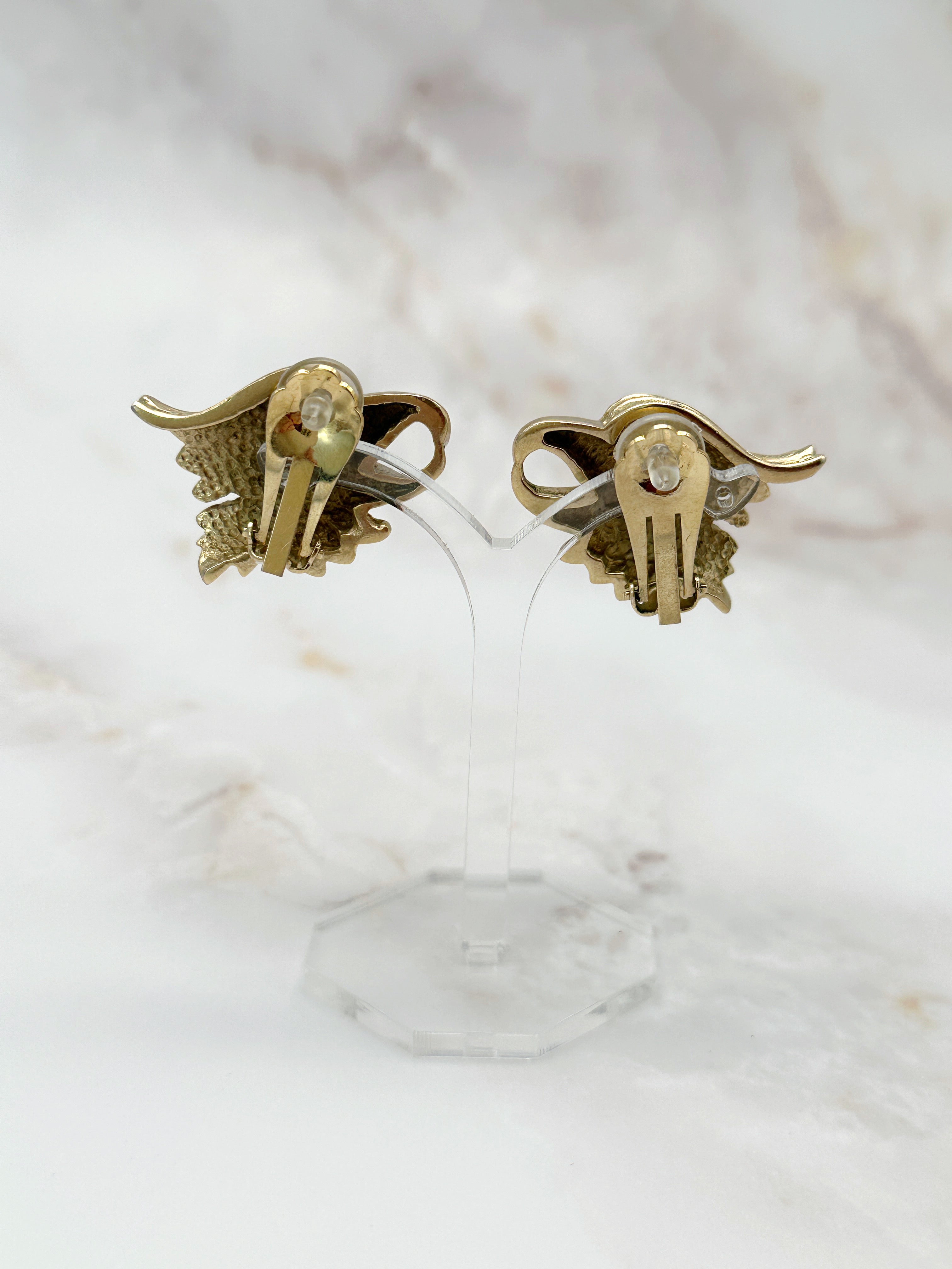 Vintage Statement Ohrclips Greifvogel