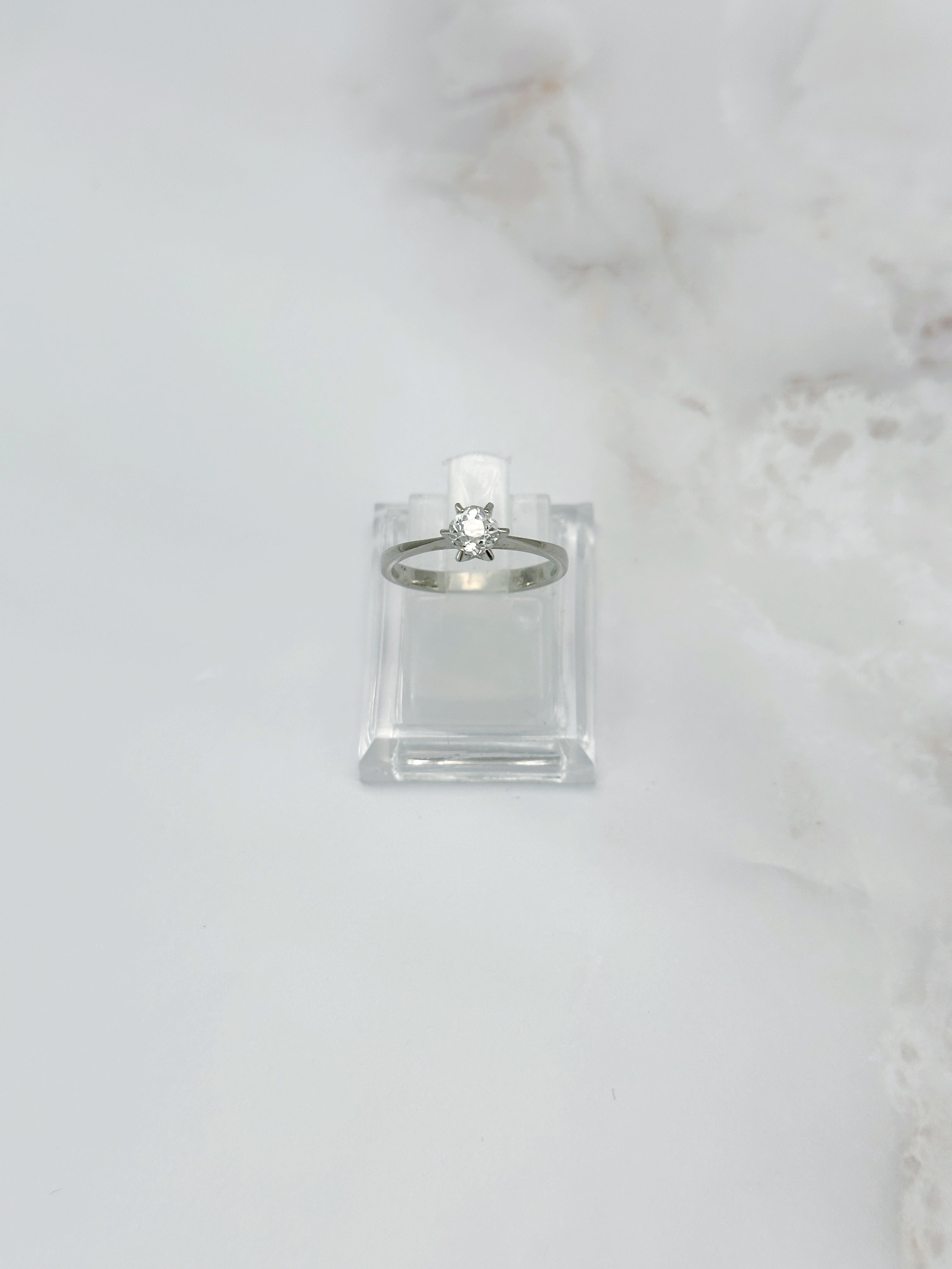 Vintage Solität Ring mit Altschliffdiamant