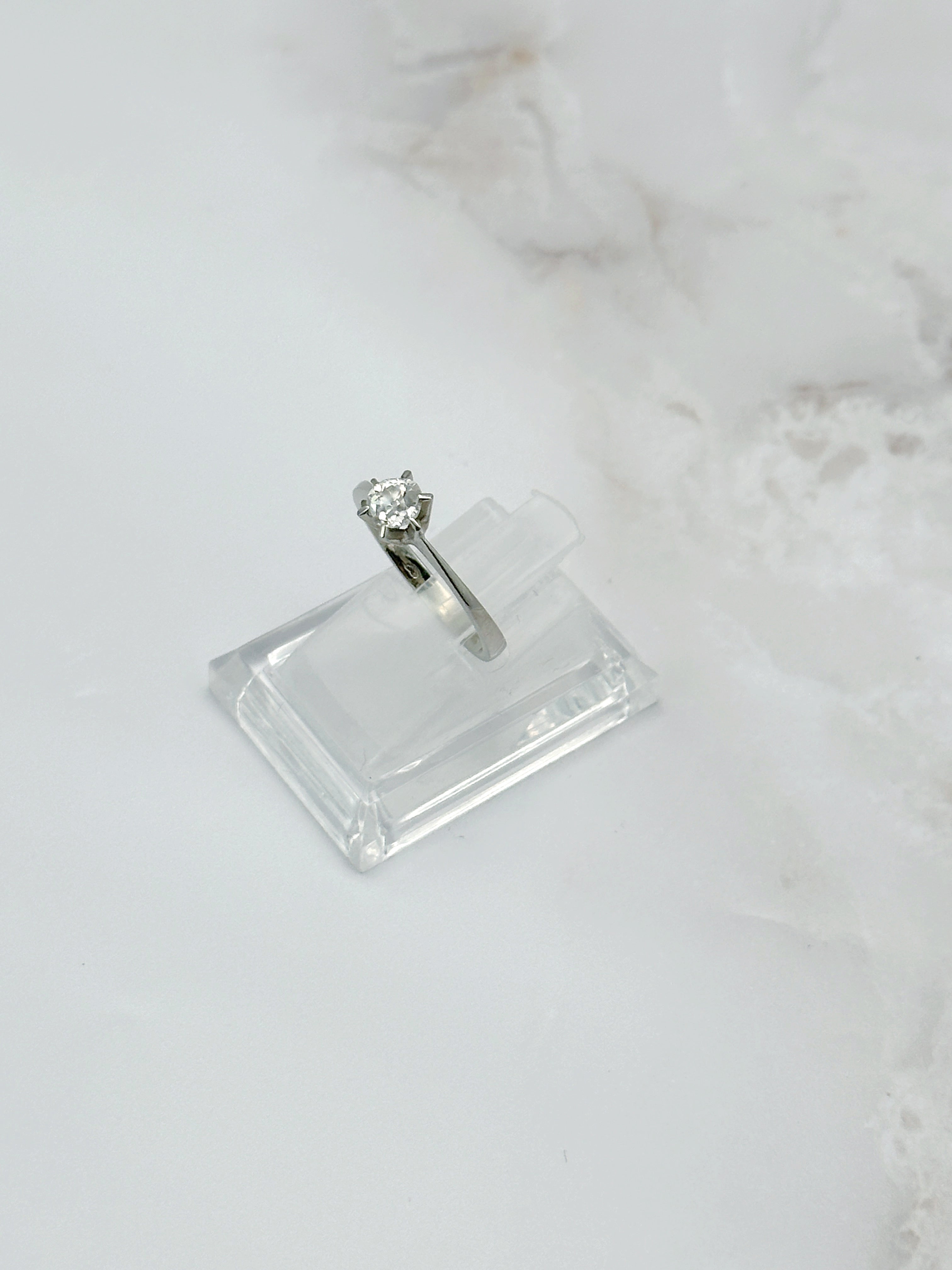 Vintage Solität Ring mit Altschliffdiamant