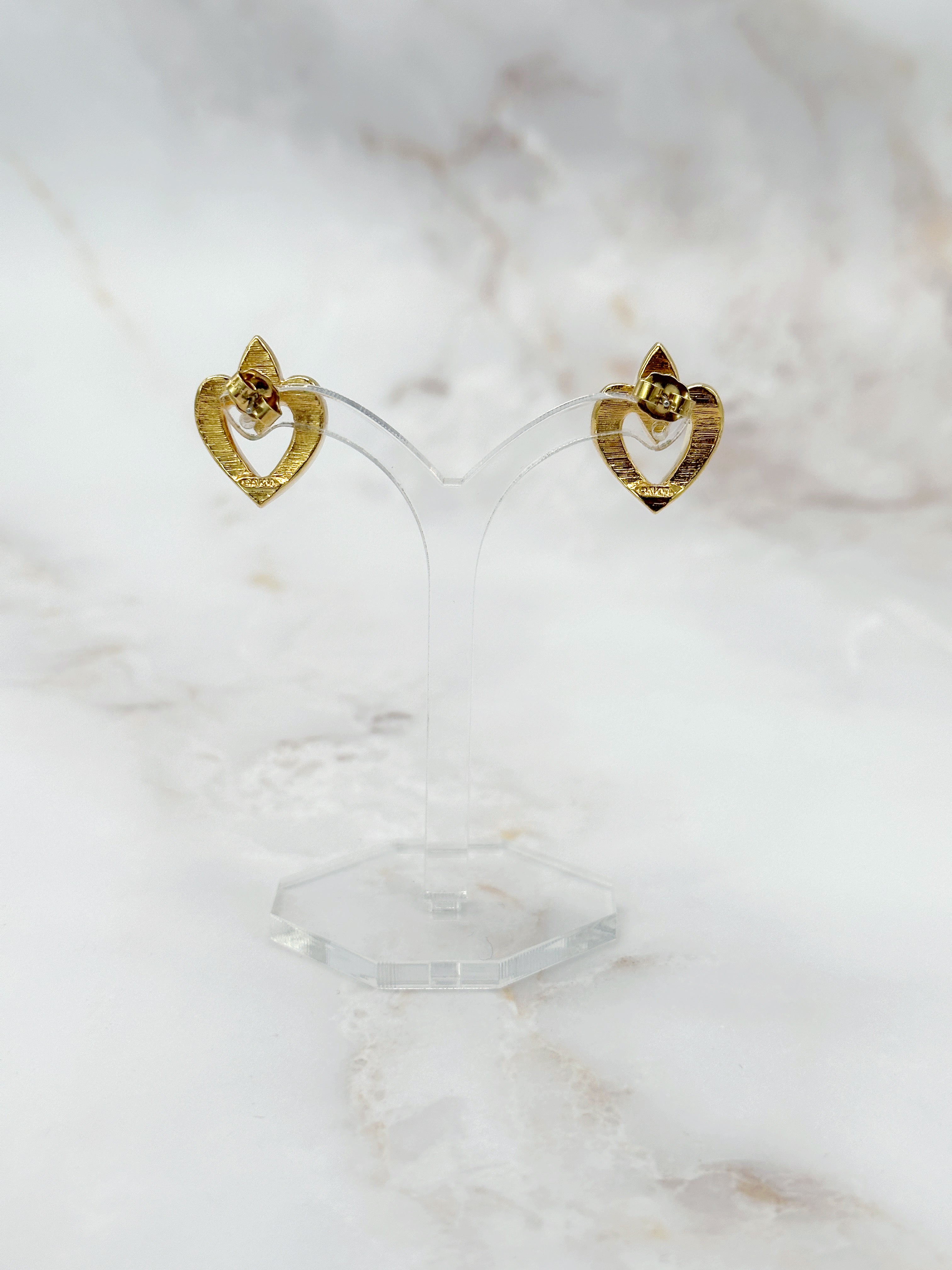 Vintage Ohrstecker in Herzform