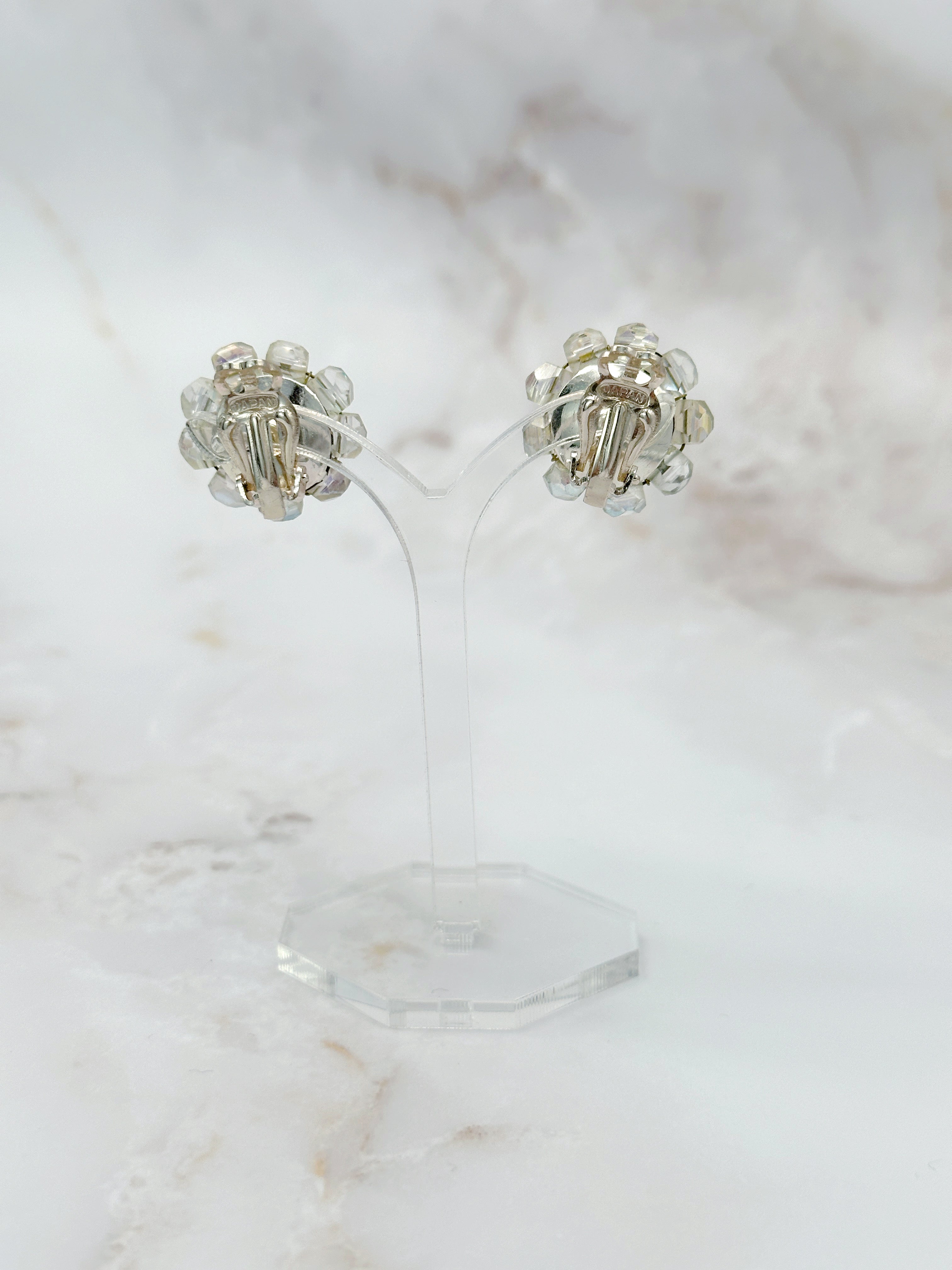 Vintage Ohrclips mit Kunstperlen