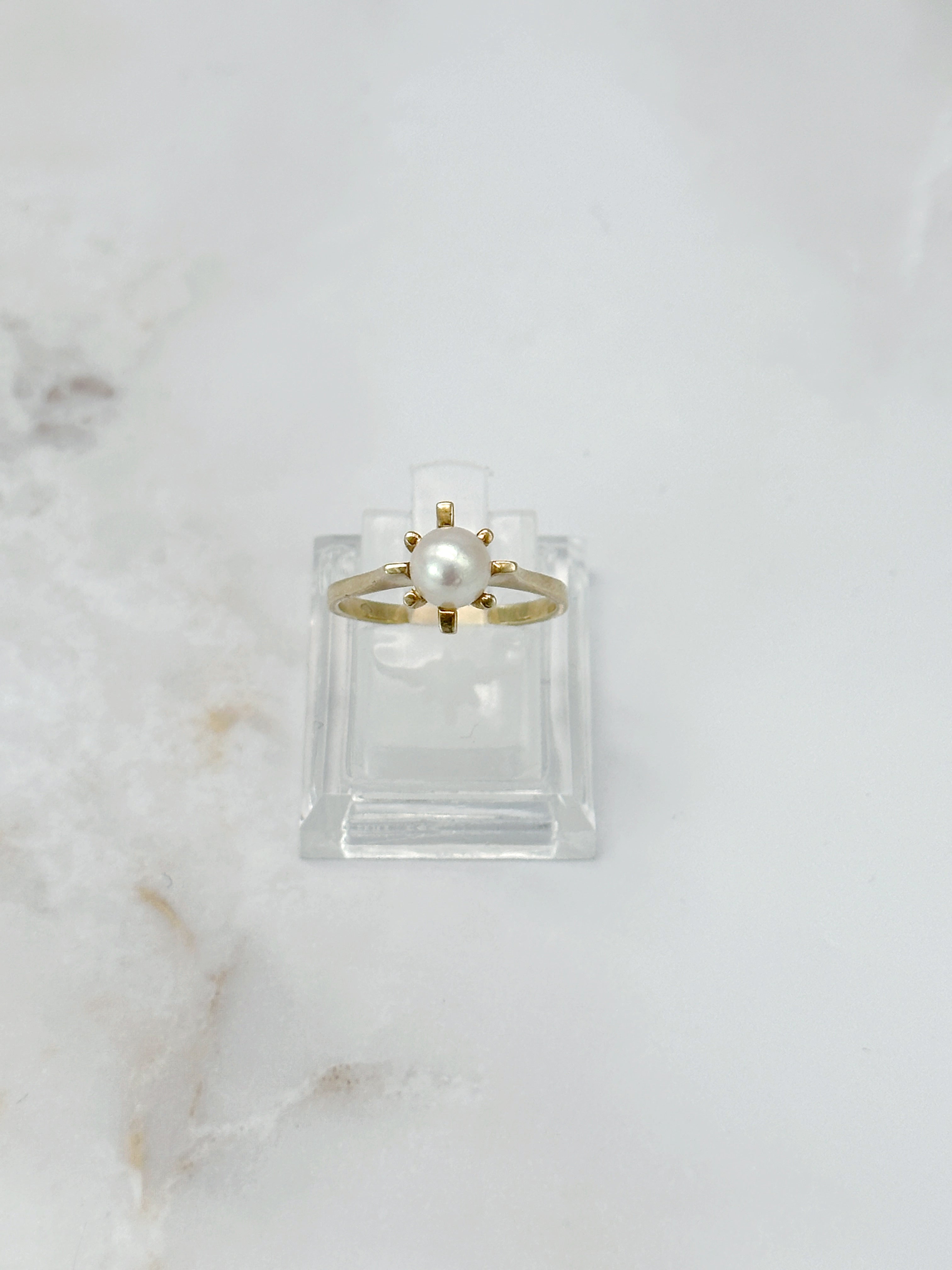 Vintage Ring mit Zuchtperle