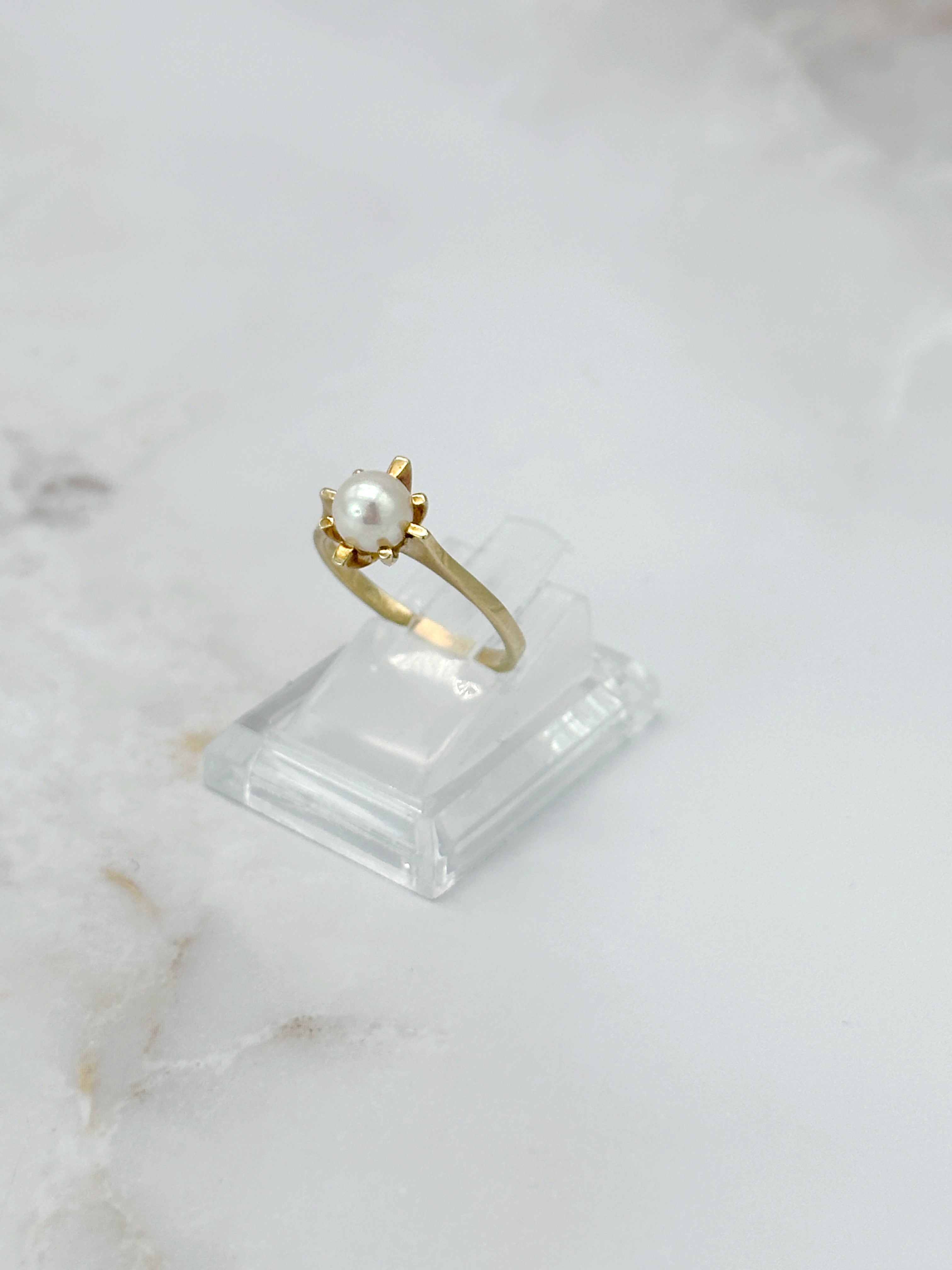 Vintage Ring mit Zuchtperle