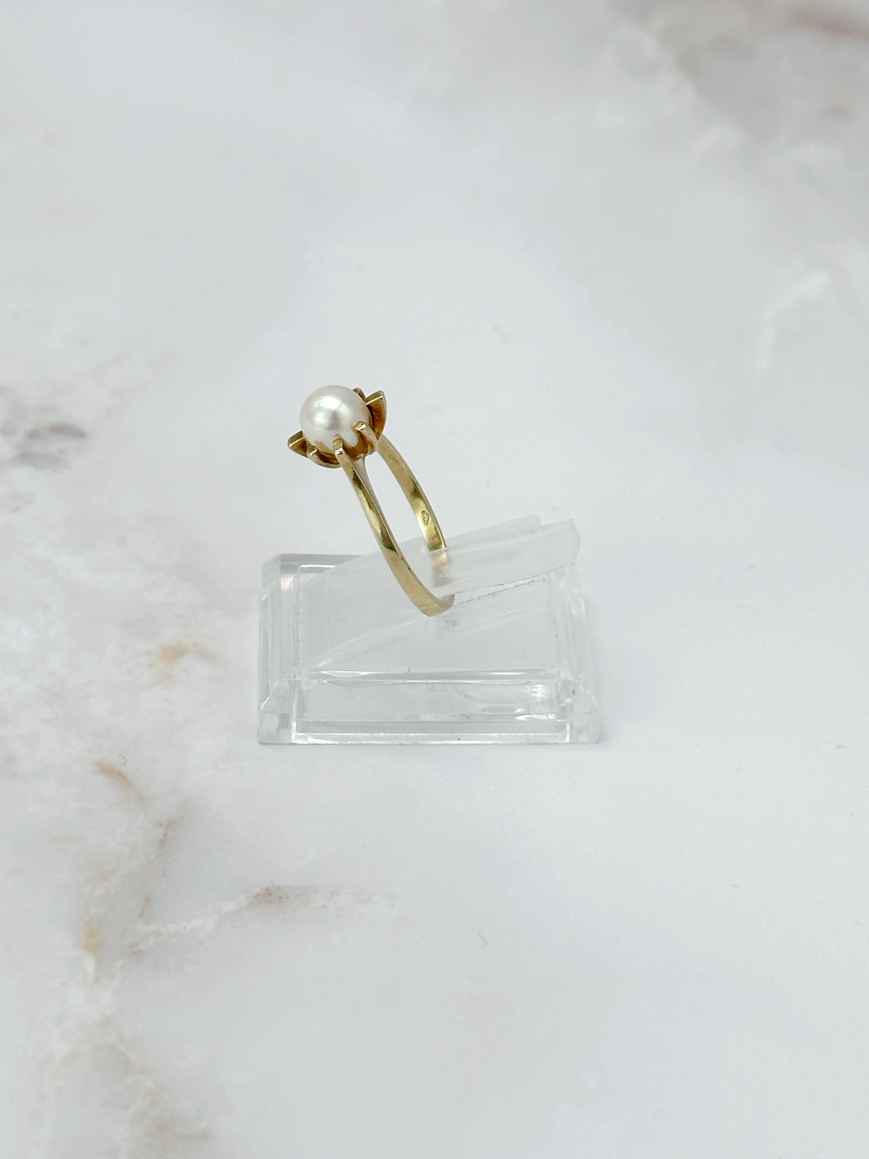 Vintage Ring mit Zuchtperle