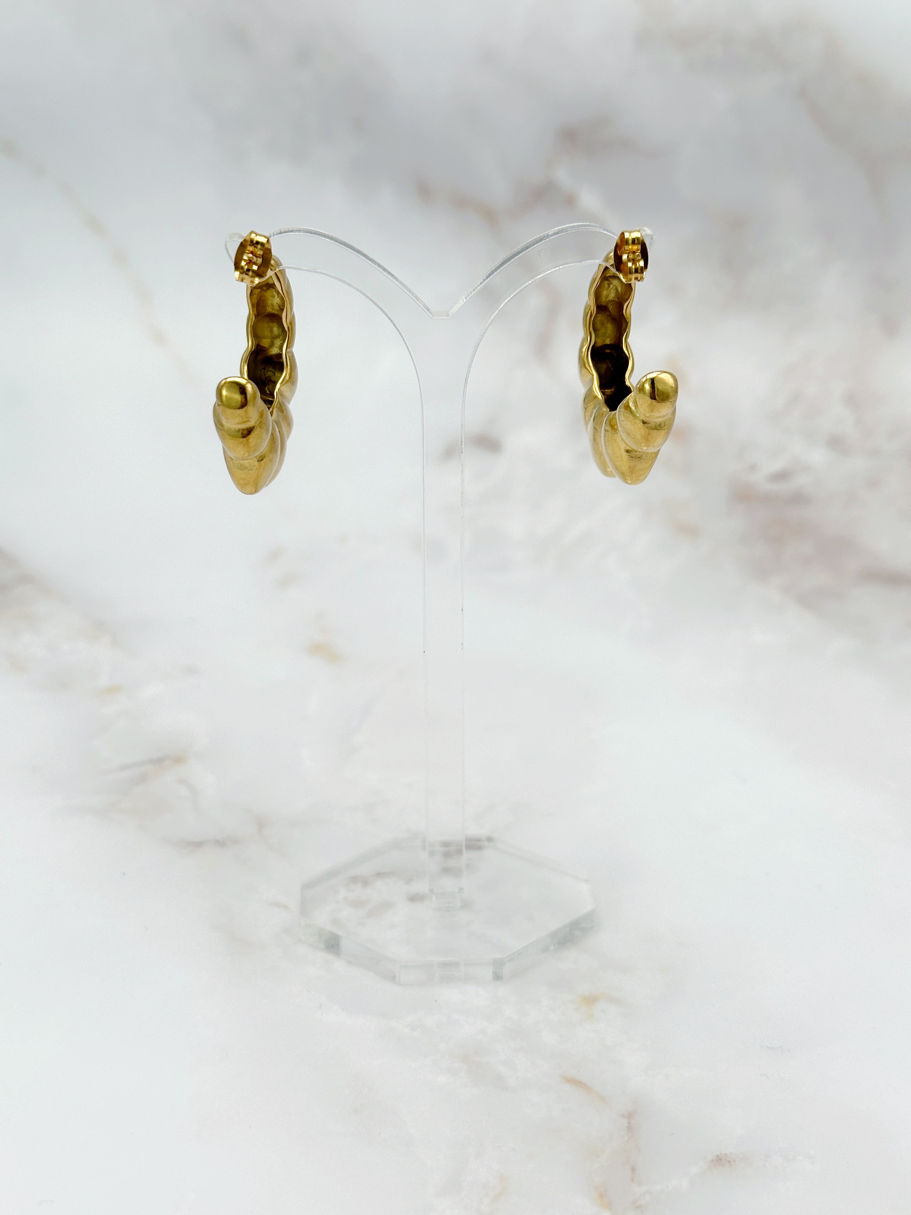 Gold-plated vintage hoop earrings