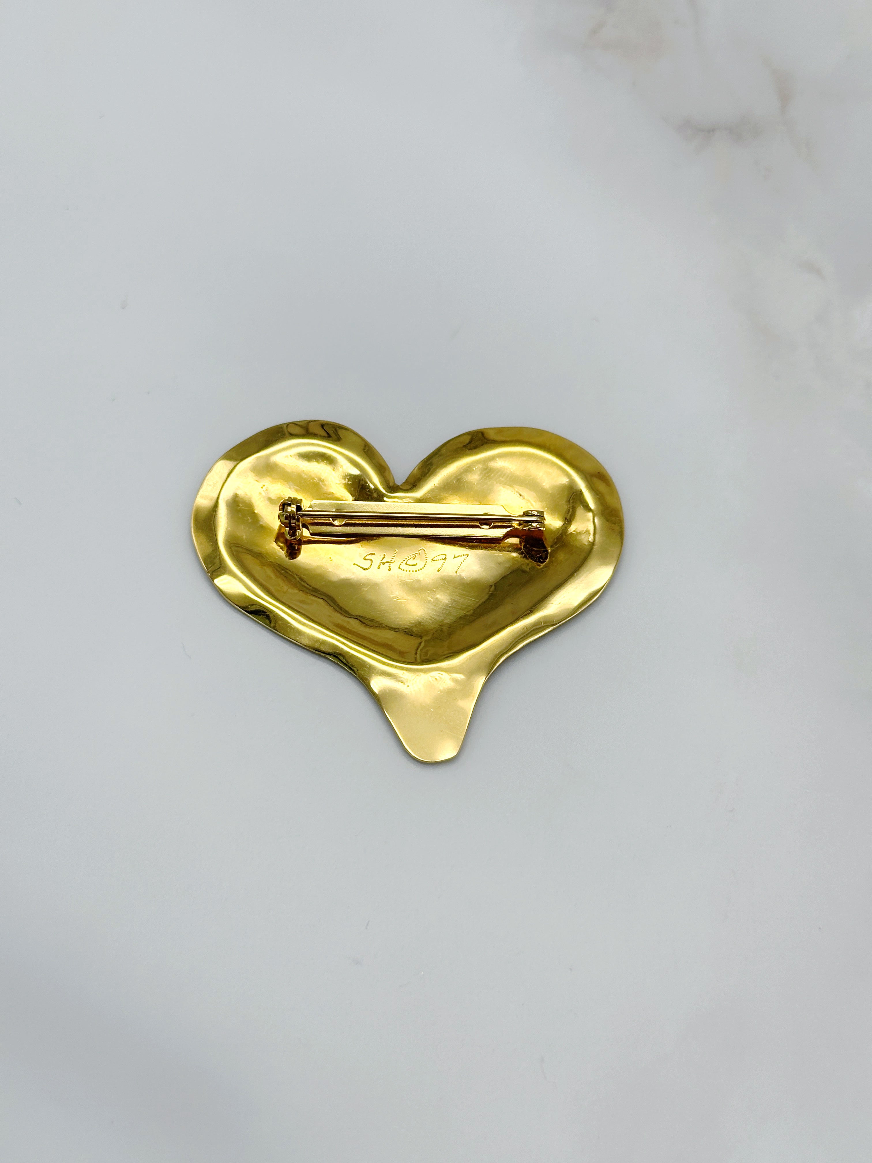 Vintage heart brooch