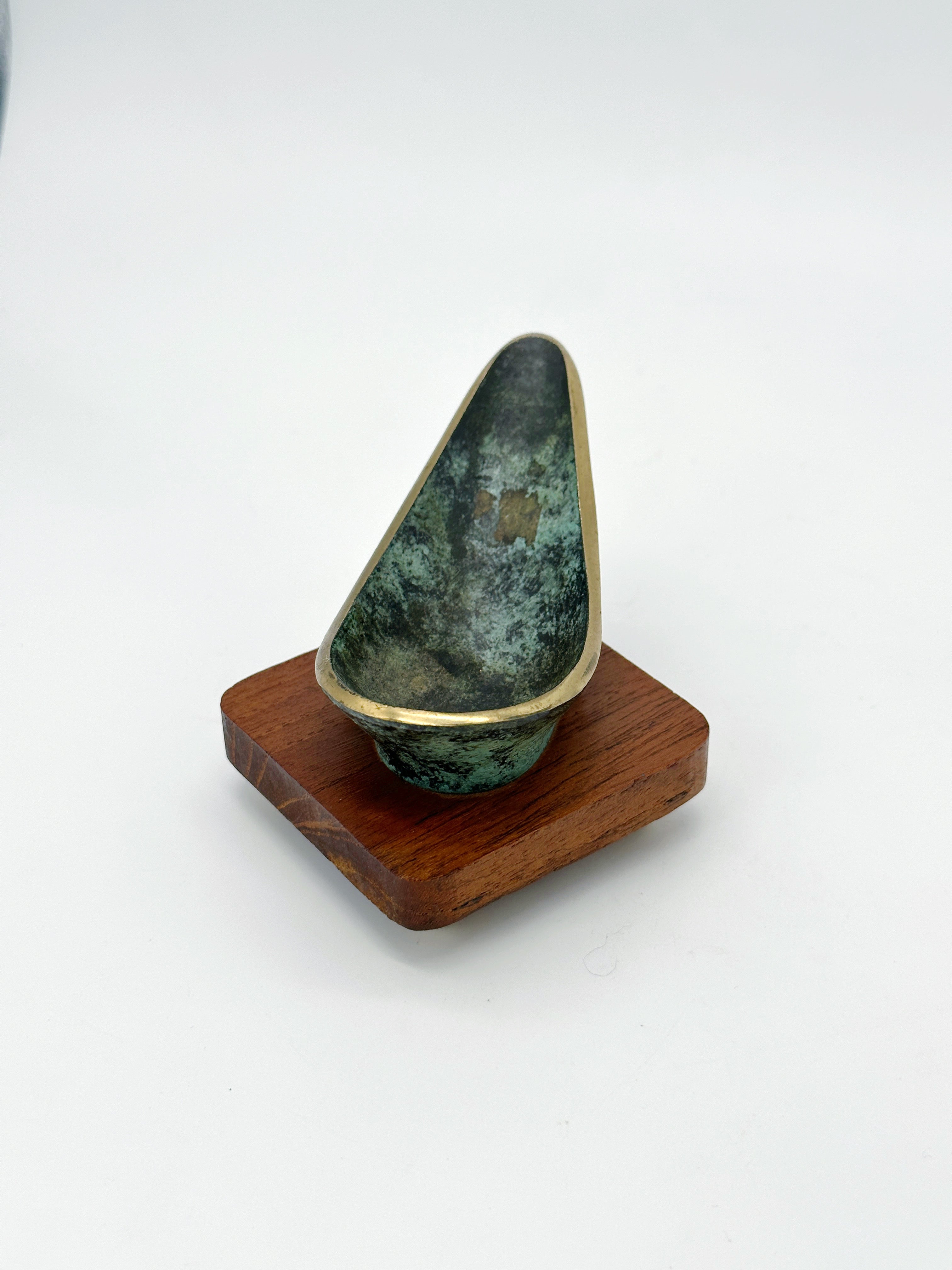 Vintage Pfeifenhalter aus Messing & Holz