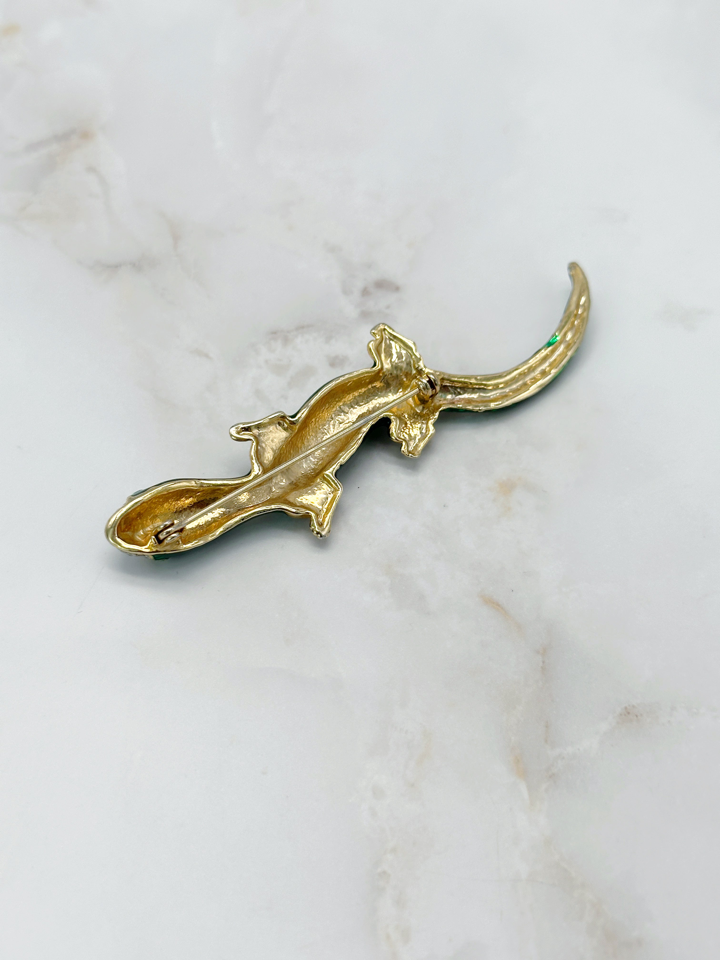 Vintage lizard brooch