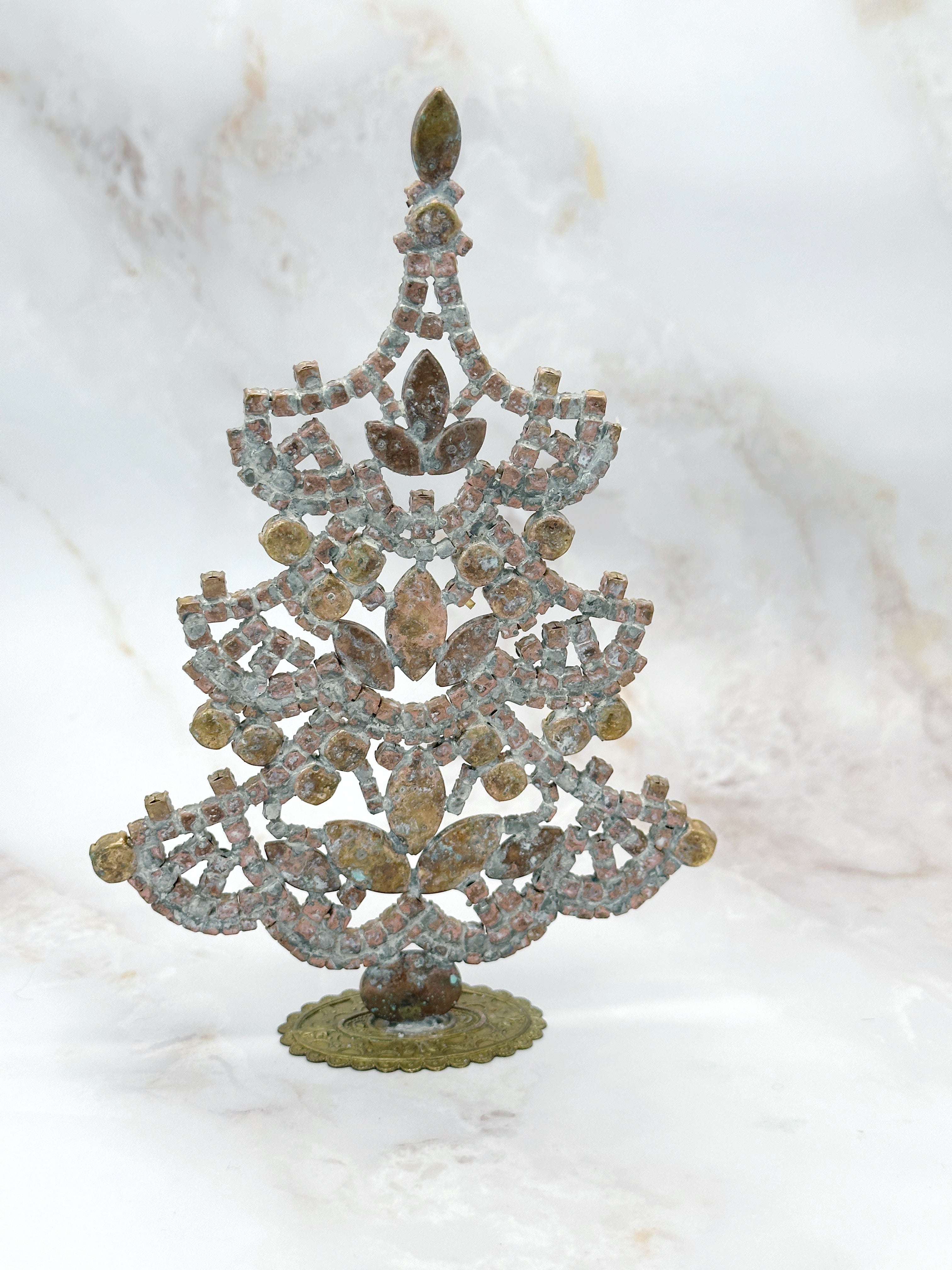 Prächtiger Gablonzer Christbaum aus Strass & Kristall