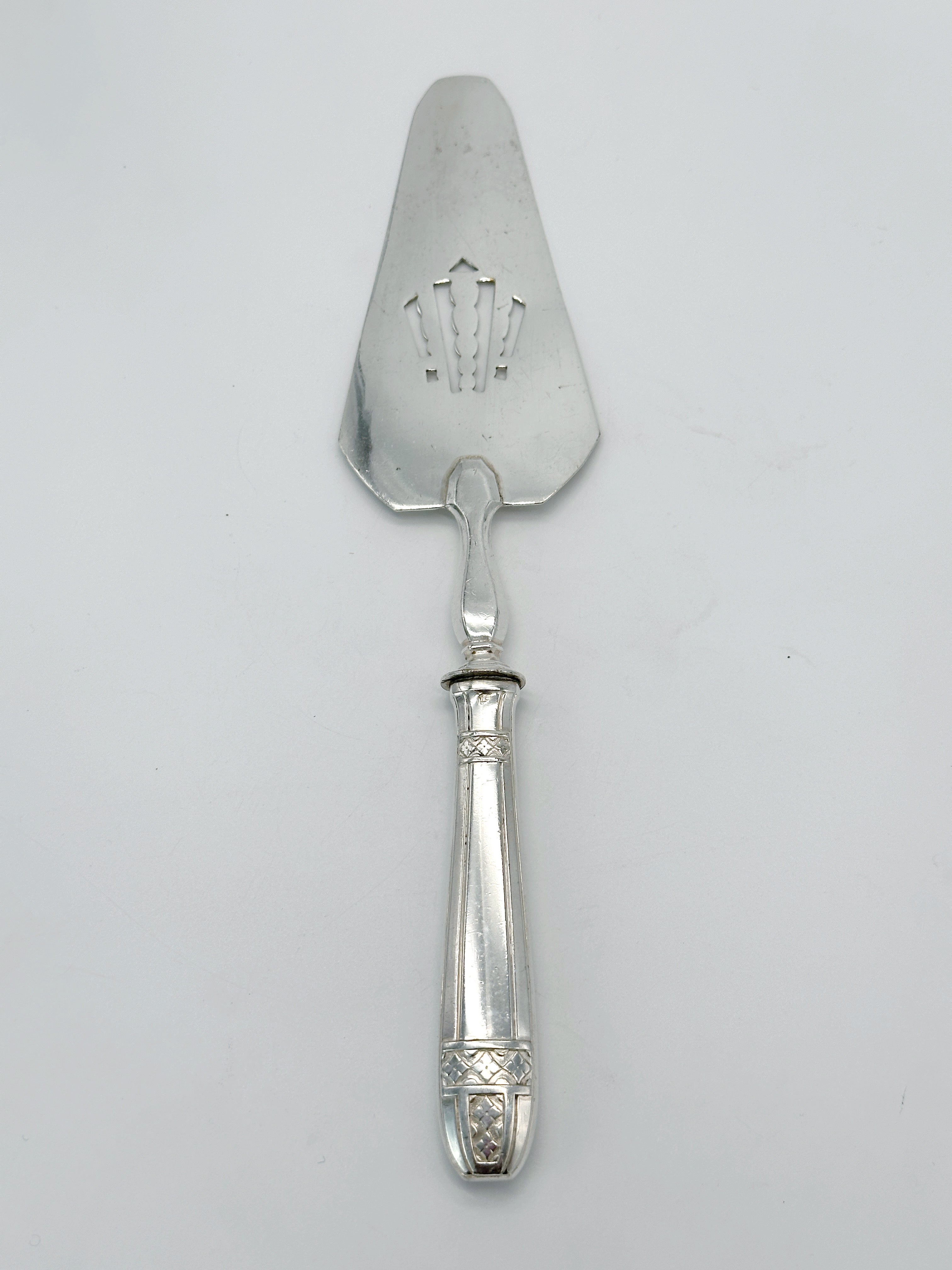 Stylish Art Deco cake server silver-plated