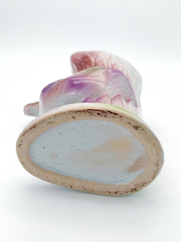 Vintage Vase mit Flamingo-Motiv