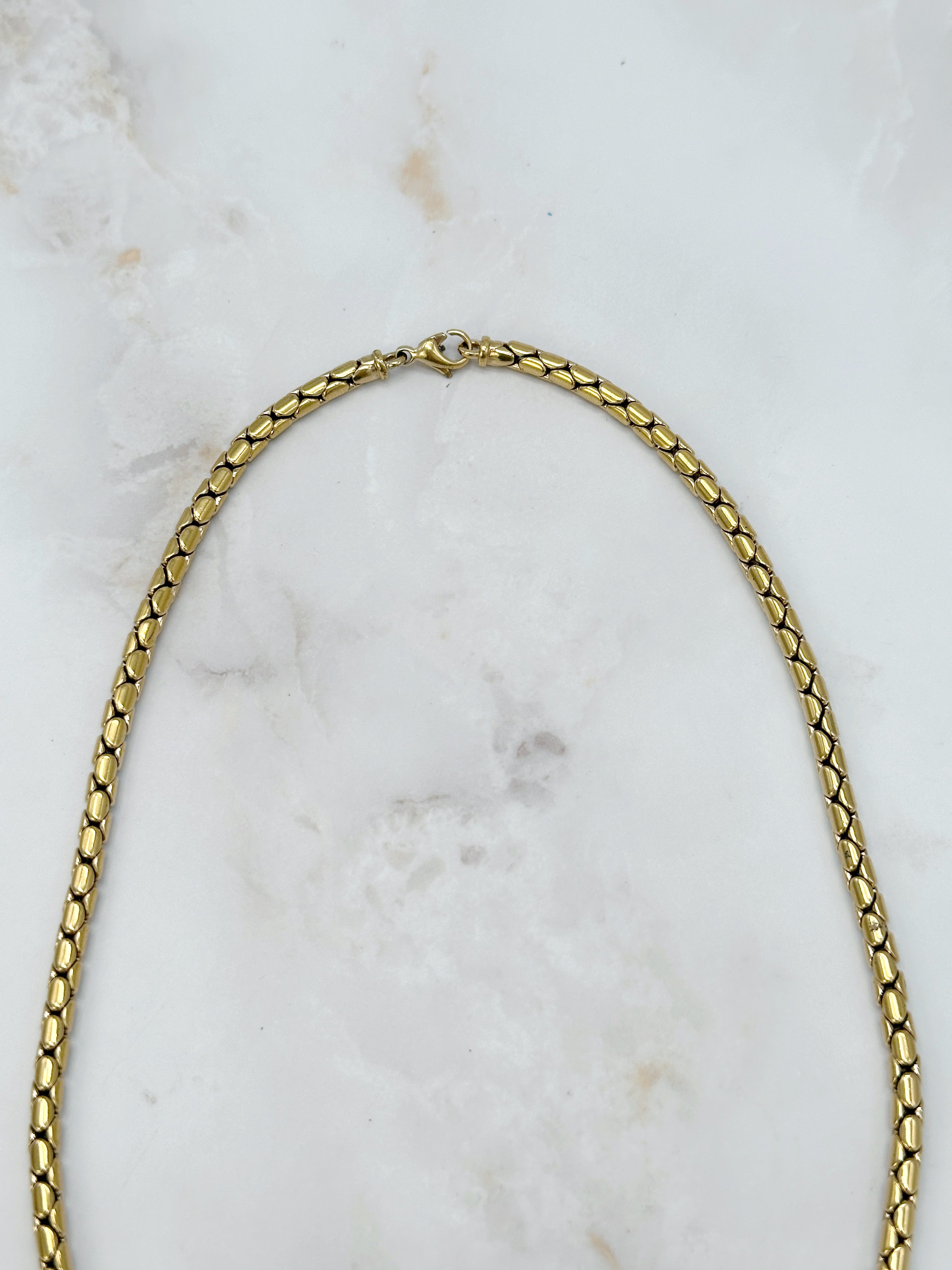 Classic Vintage Tube Chain Gold Plated