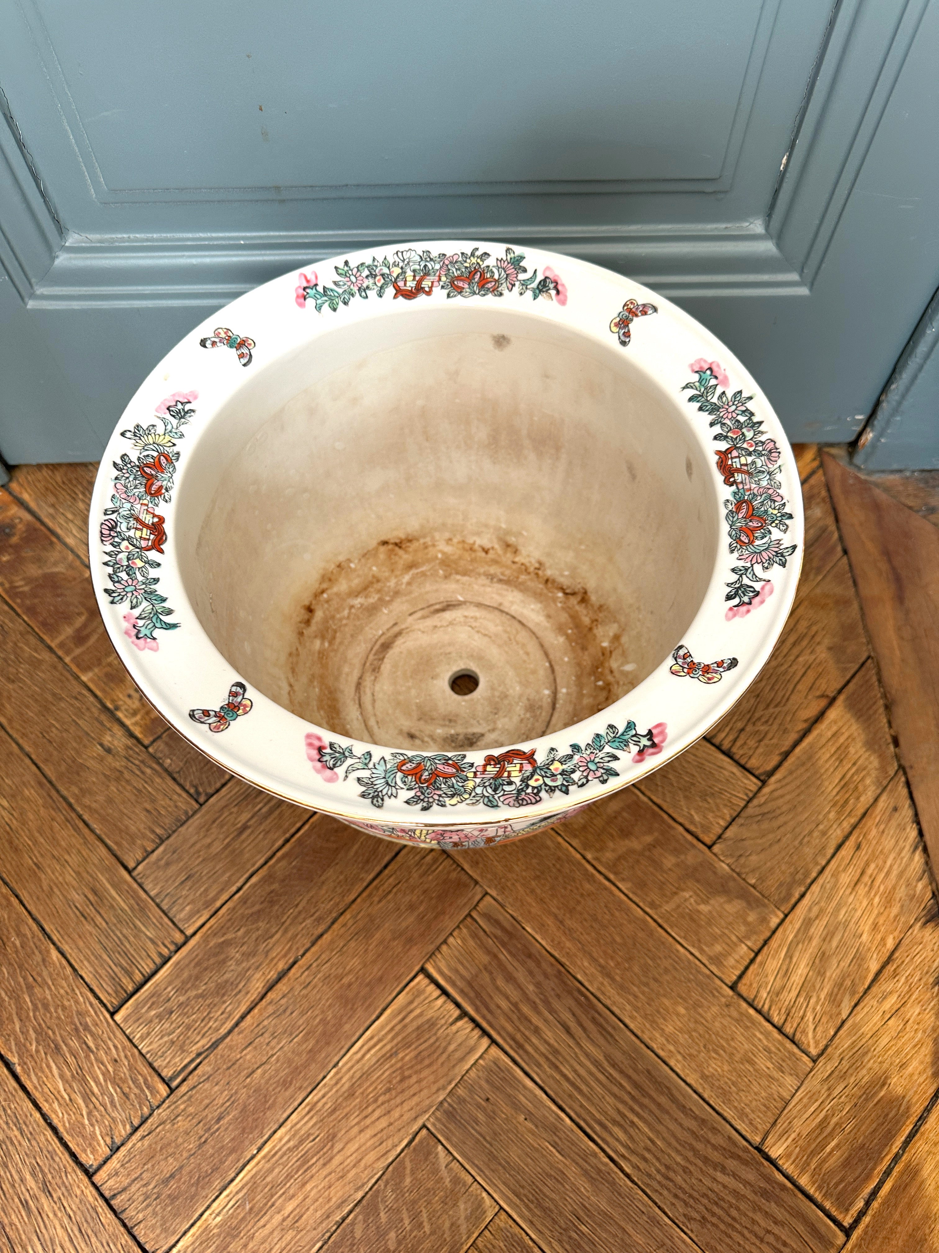 Vintage Chinese Famille Rose Planter