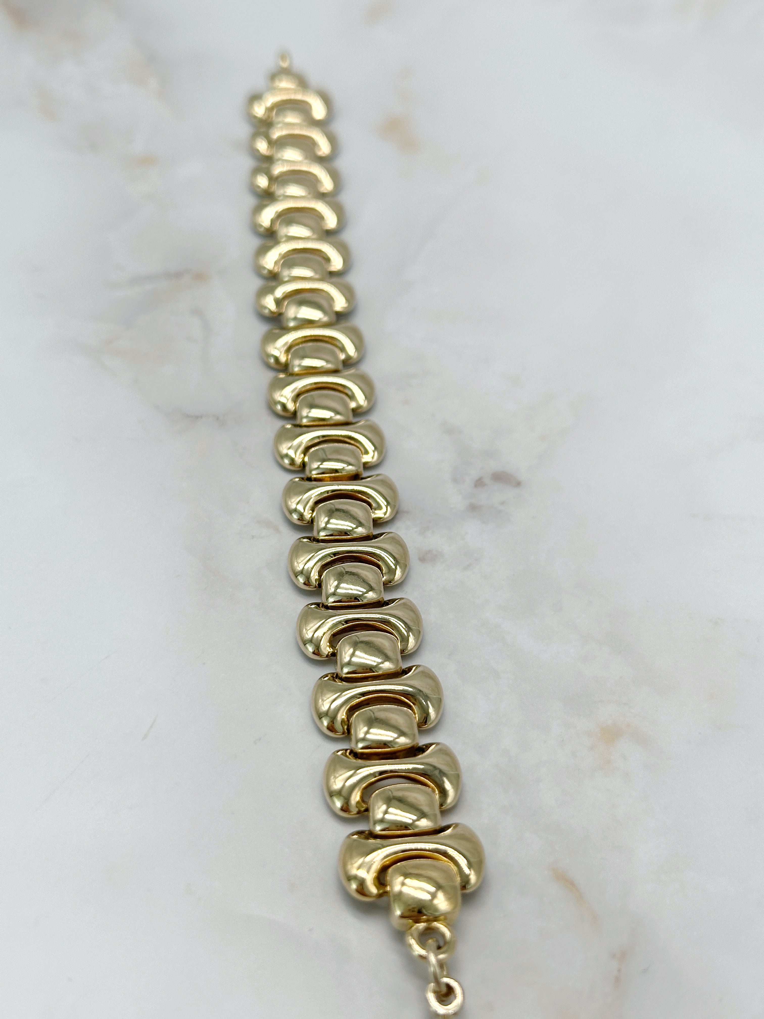 Vintage Armband mit flachen Gliedern