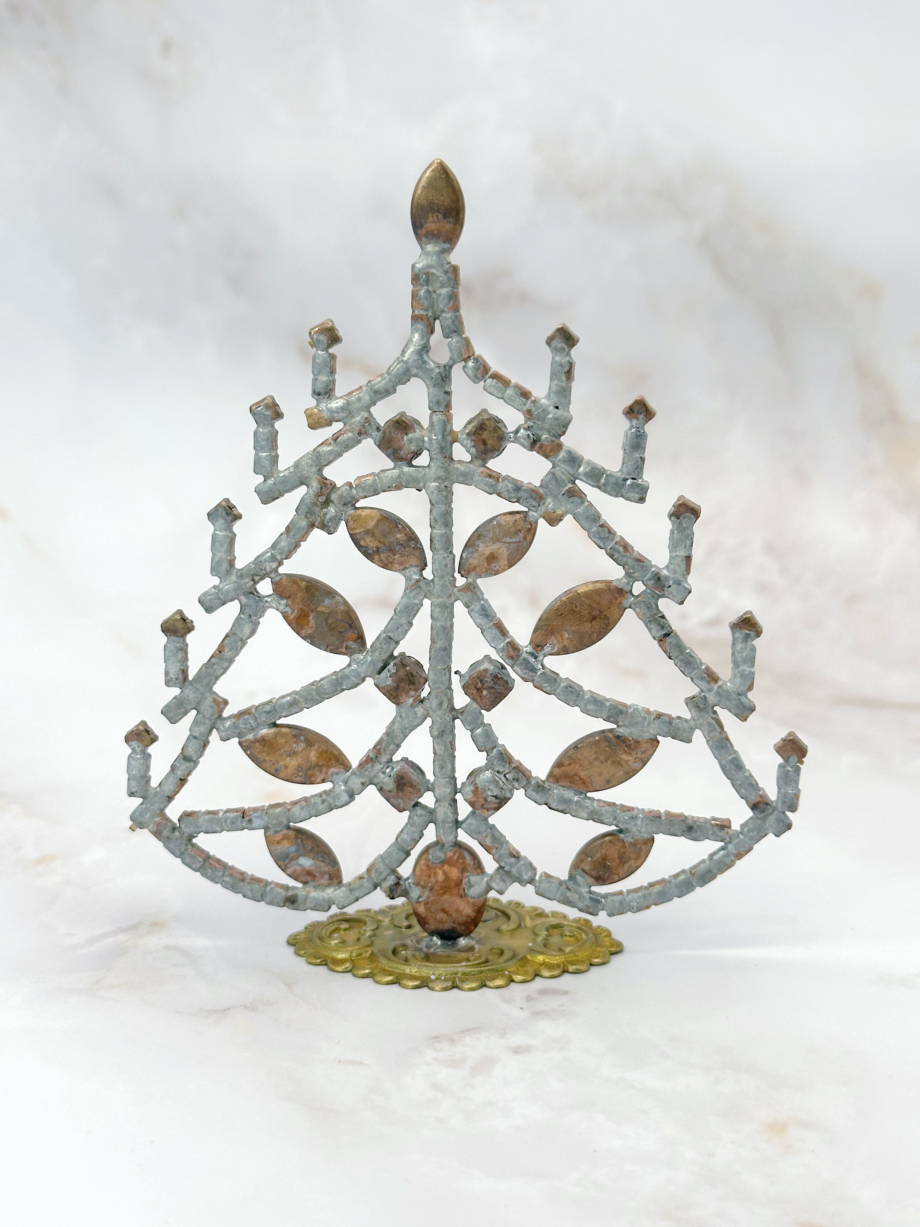 Vintage Gablonzer Christbaum aus Strass & Kristall