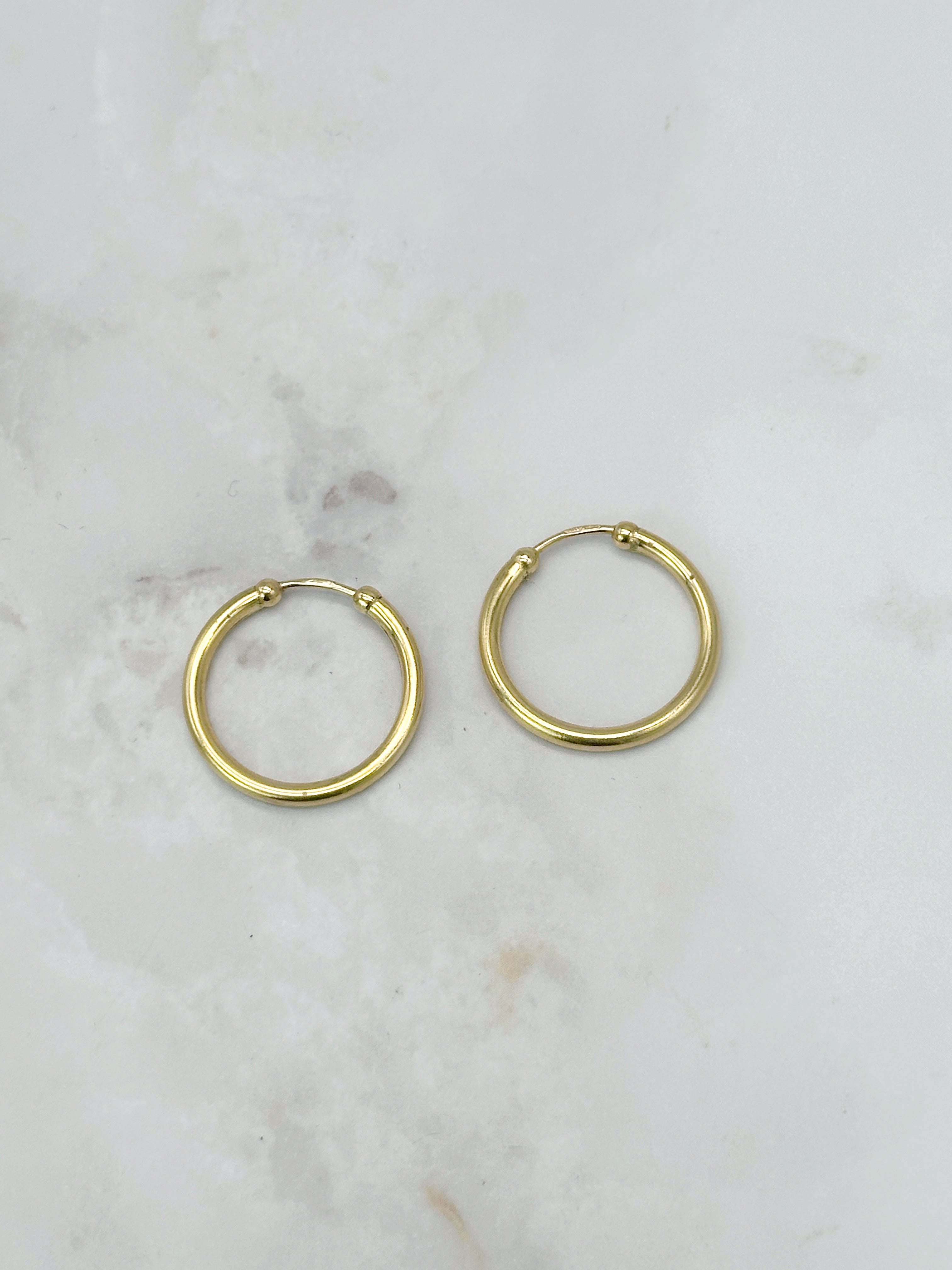 Zarte Vintage Creolen in 585 Gelbgold