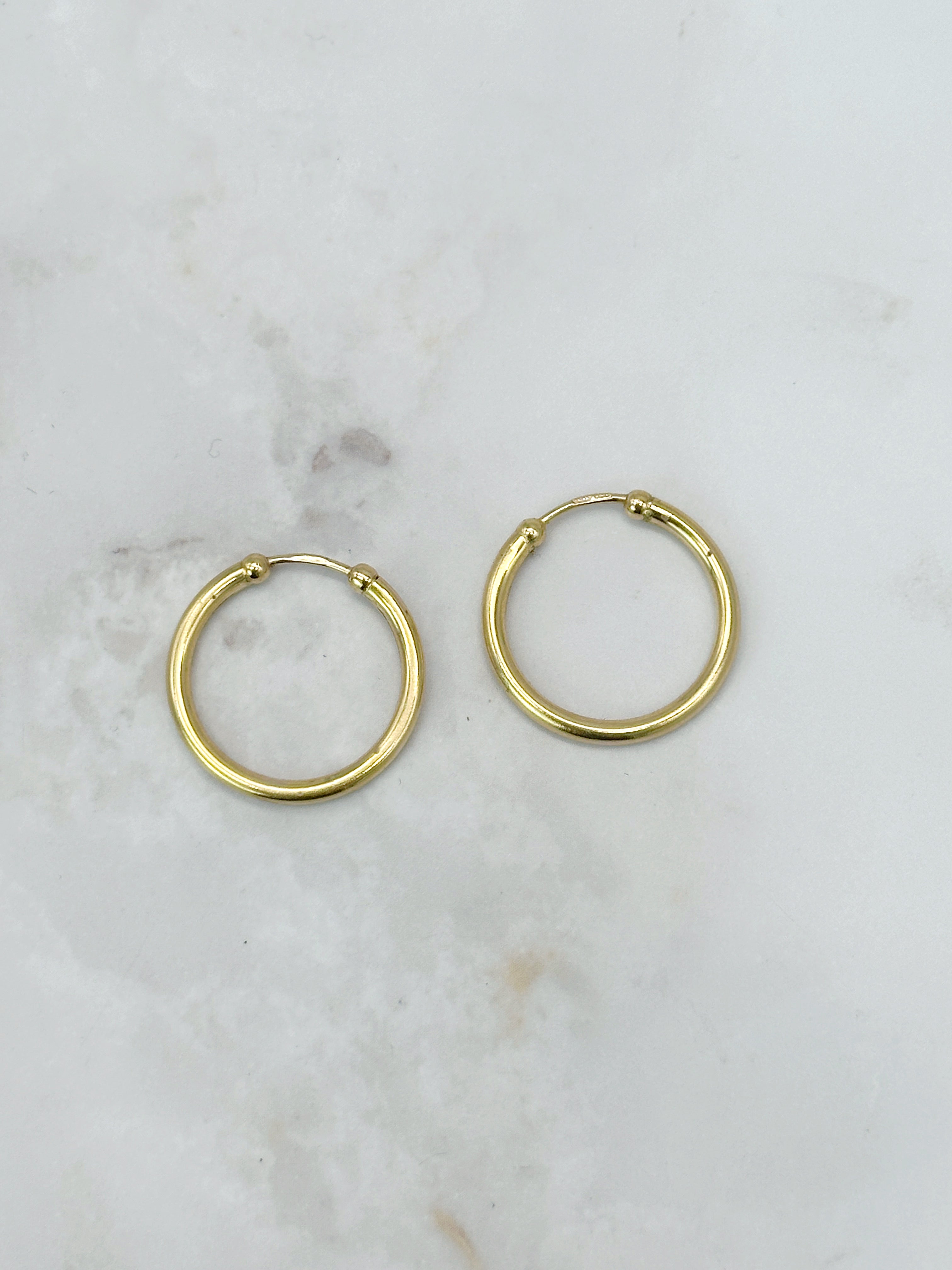 Zarte Vintage Creolen in 585 Gelbgold