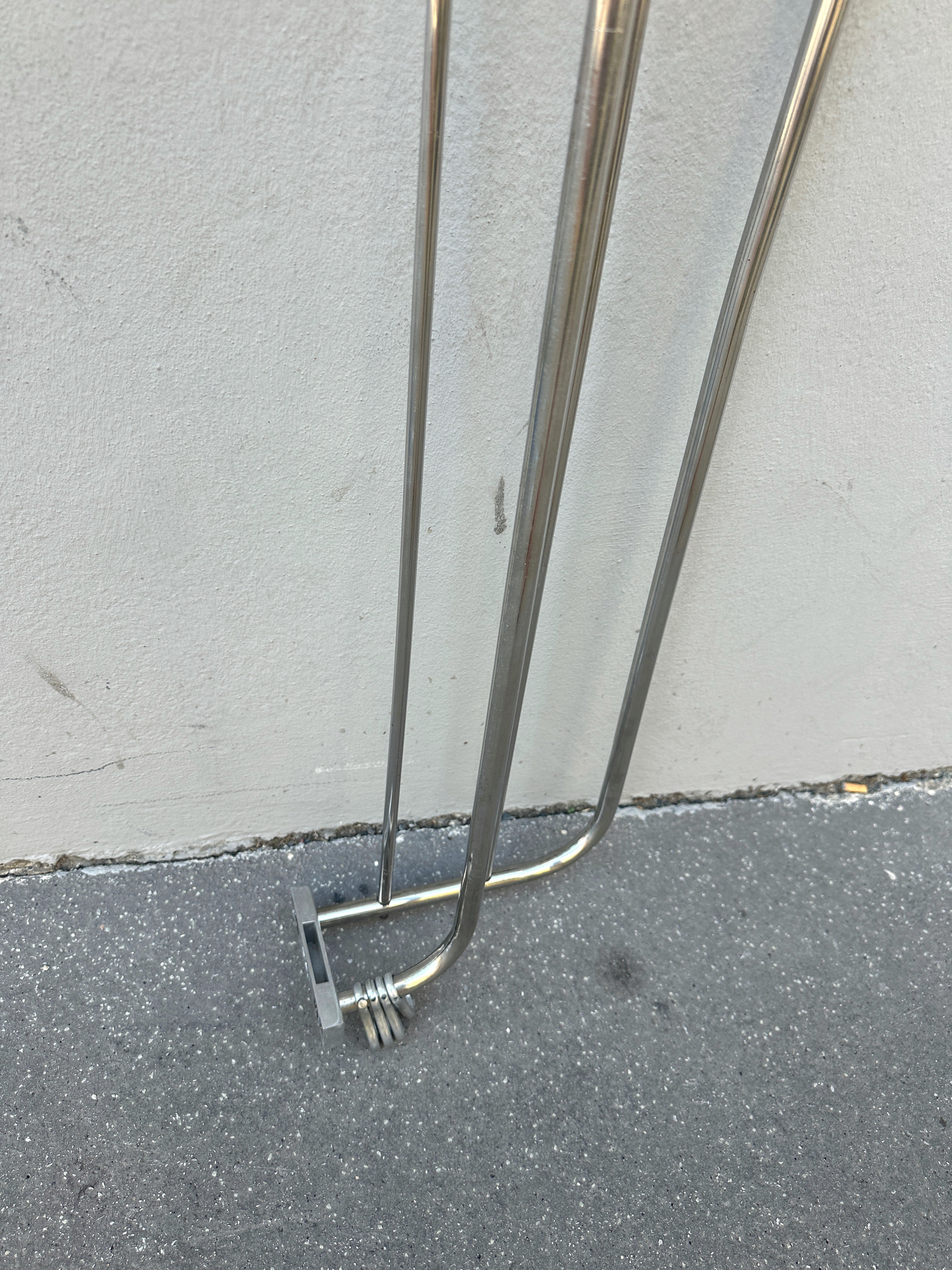 Vintage Wand-Garderobe aus Chrom mit Hutablage