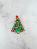 Vergoldete Christbaumbrosche mit Emaille