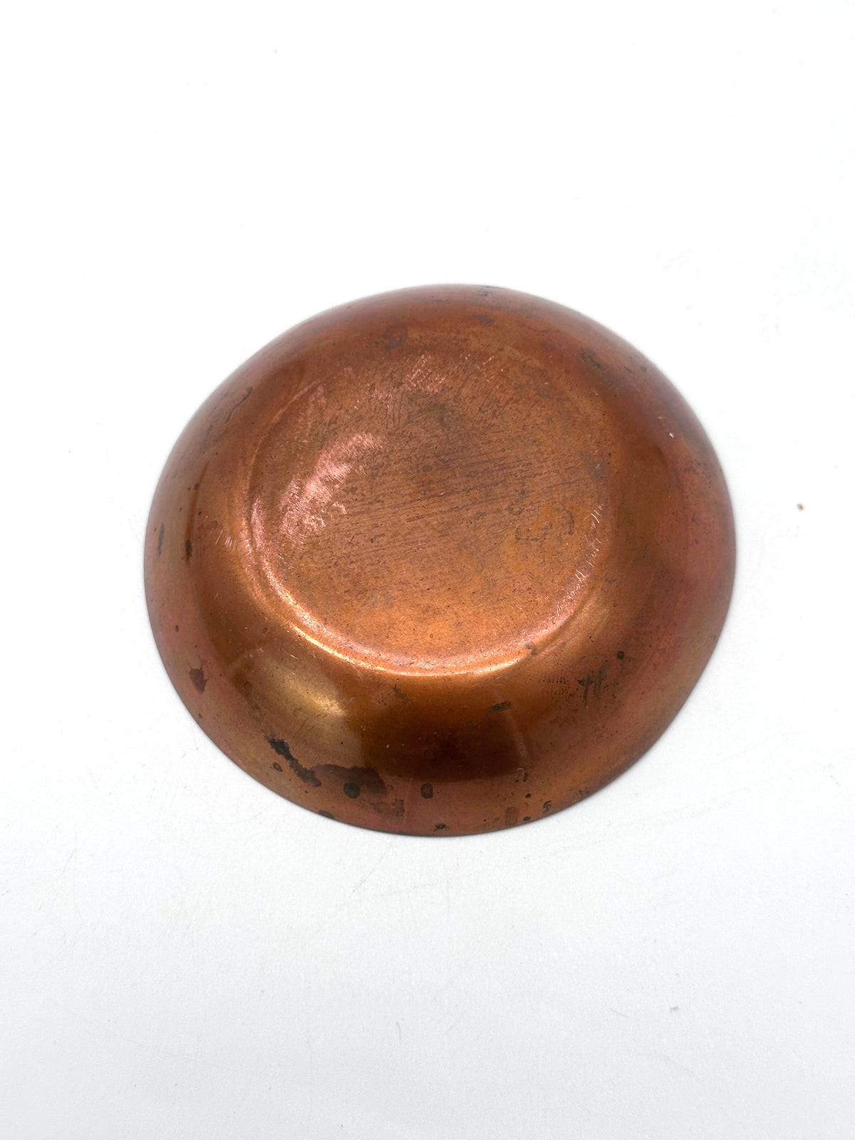 Schälchen aus Emaille und Kupfer in Grün, Orange und Gelb