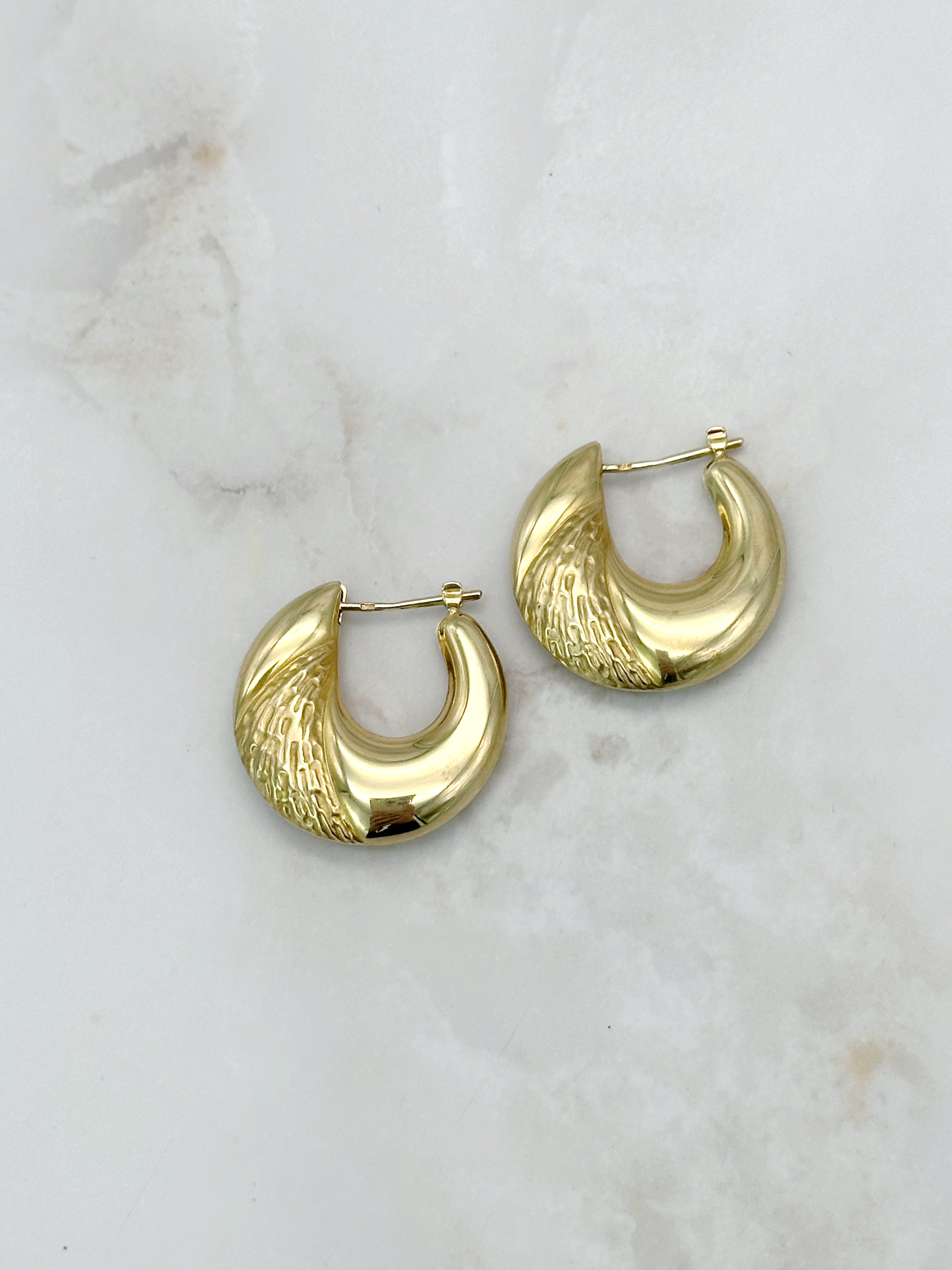 Vintage Creolen in Gelbgold
