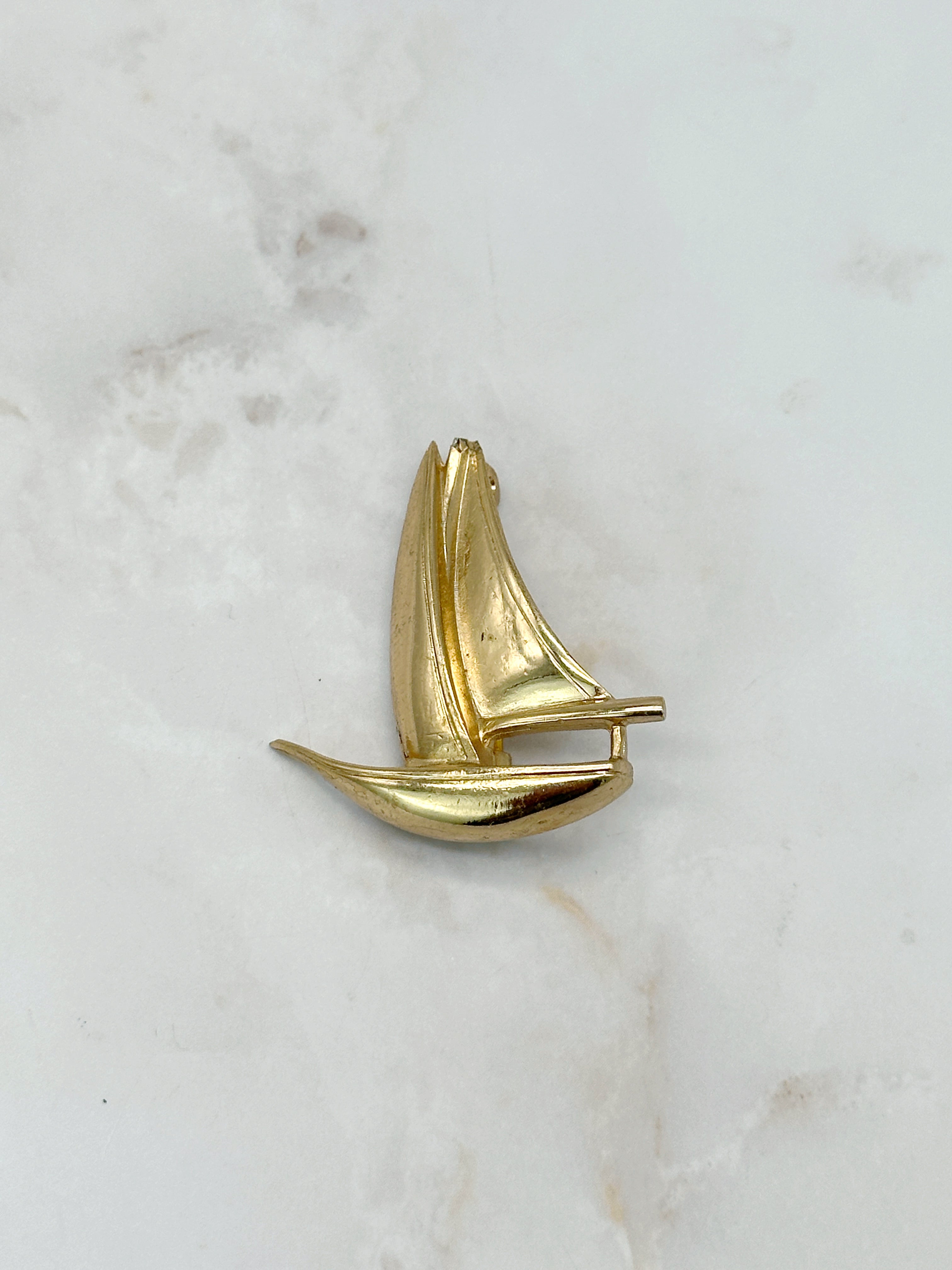 Vintage Brosche Segelboot