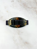 Elegante Vintage Haarspange Oval mit Goldakzent