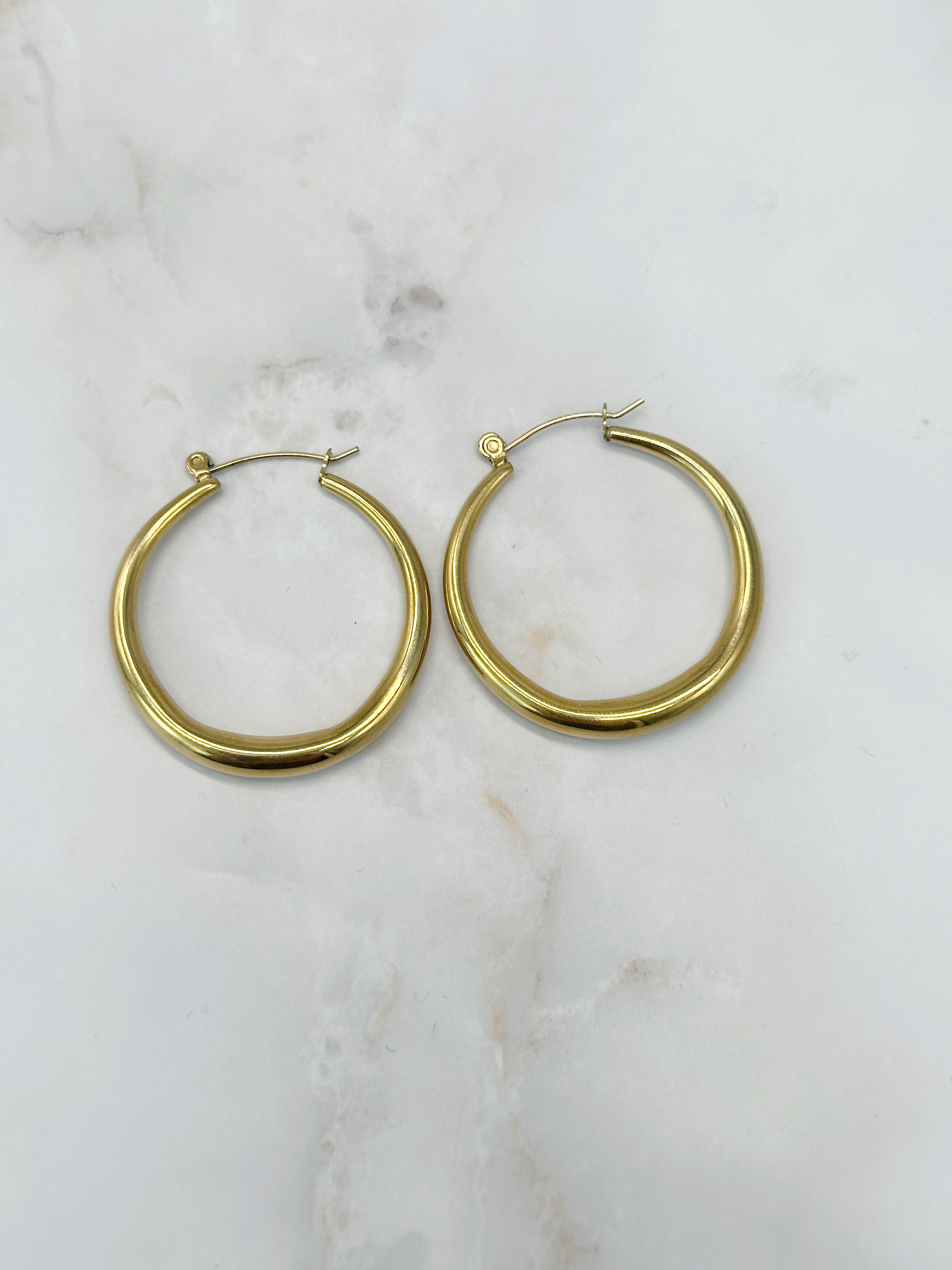 Große vergoldete Vintage Creolen