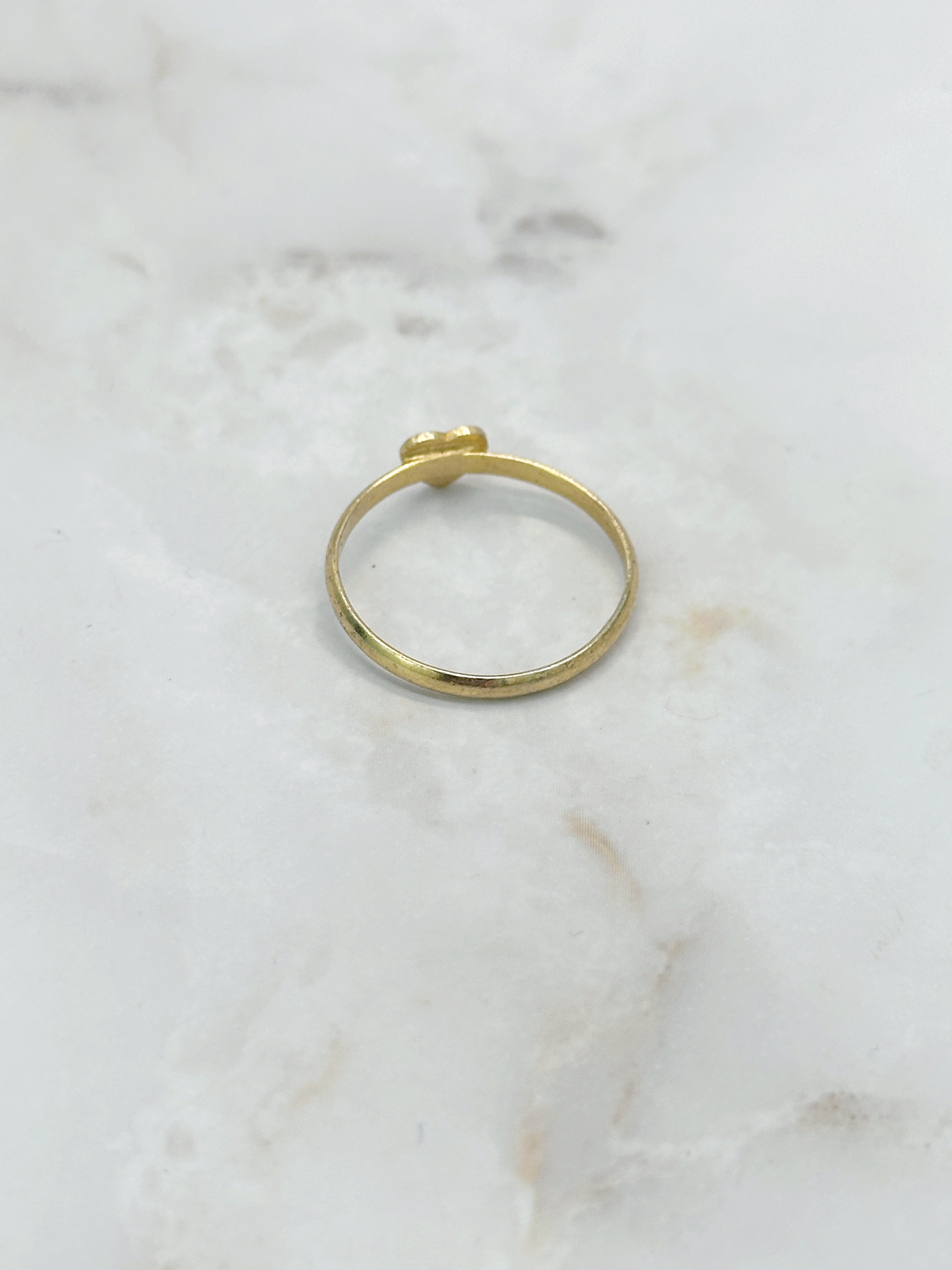 Minimalistischer Herzring aus vergoldetem 925 Silber