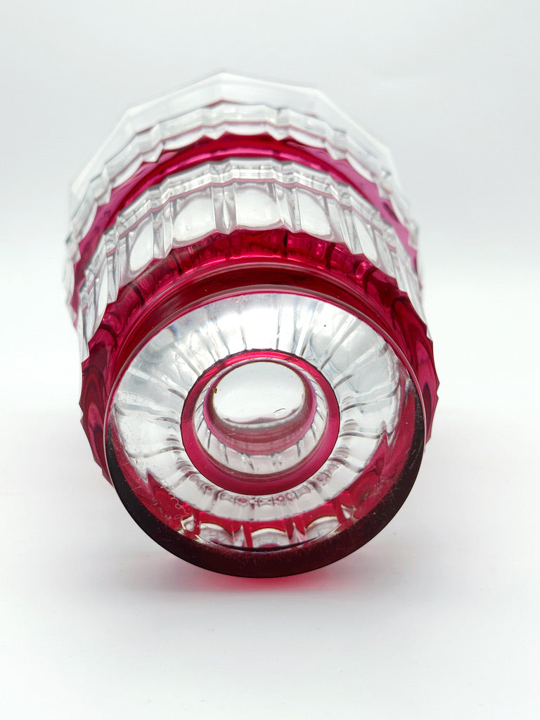Vase aus Überfangglas, Val St. Lambert, um 1948