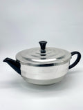 Vintage-Teekanne aus schwarzer Keramik mit Thermofunktion