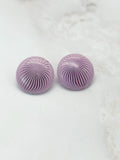 Vintage Ohrclips Kunststoff Rosa Lila