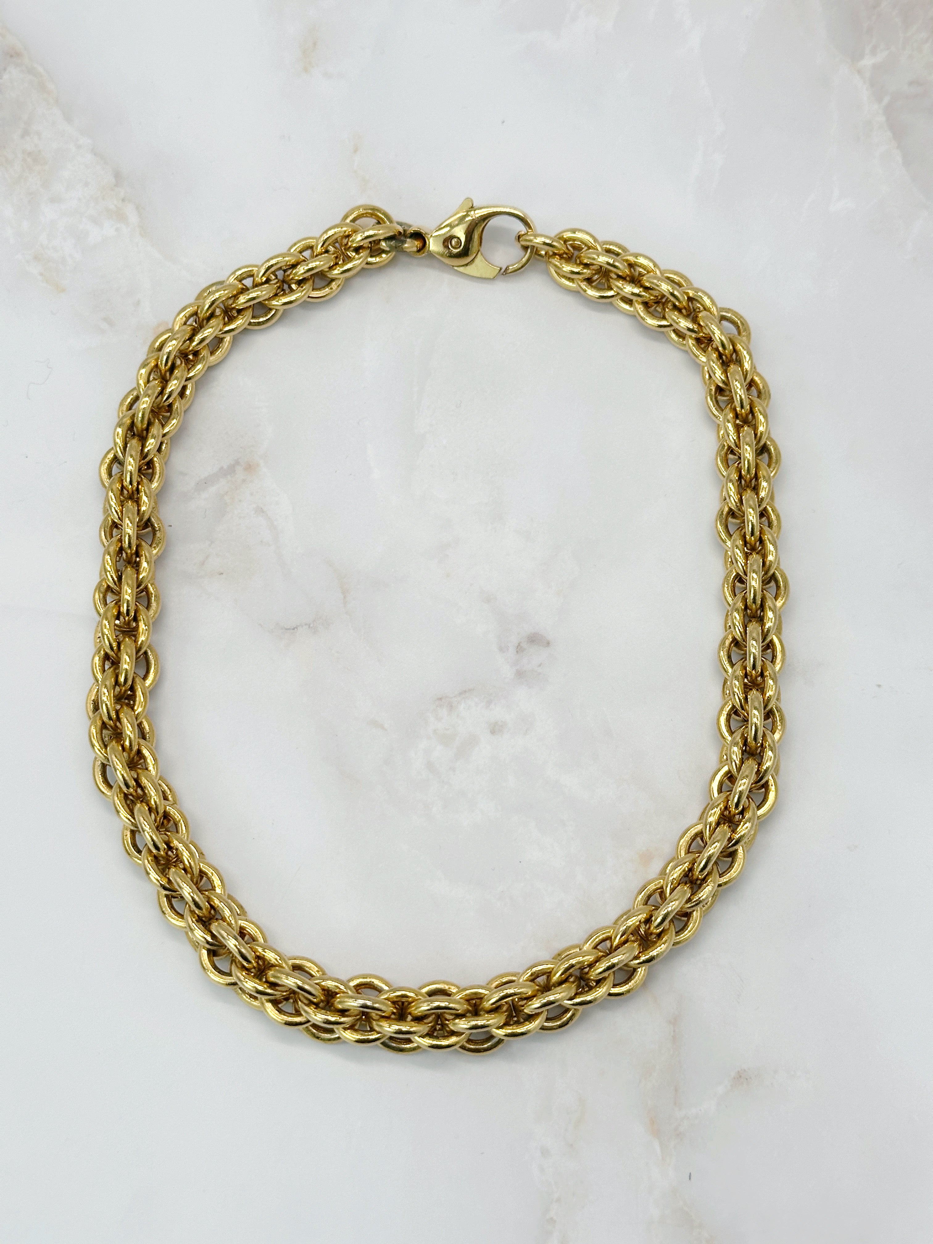 Massive vergoldete Vintage Chunky-Gliederkette