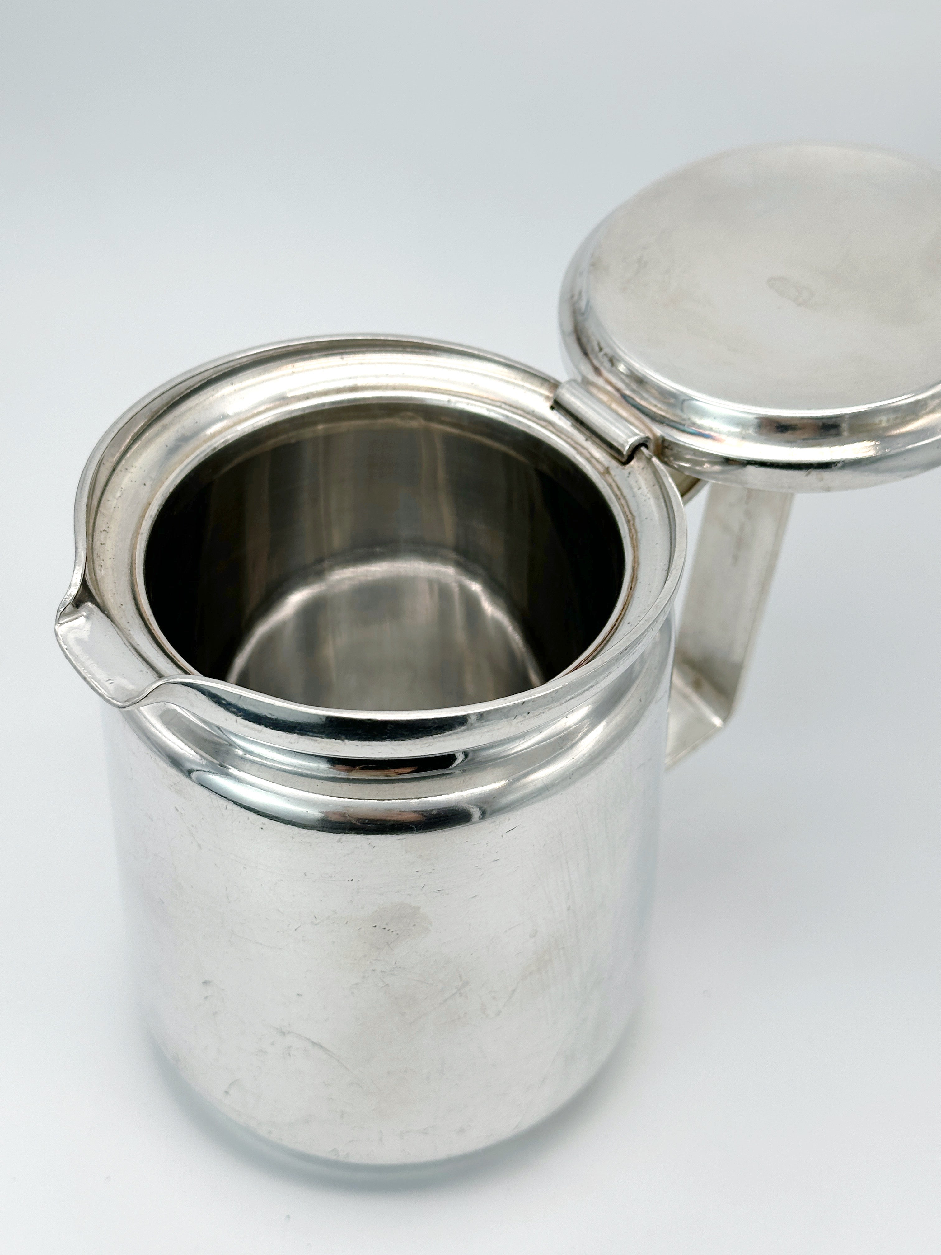 Doppelwandige Vintage Kaffeekanne, versilbert