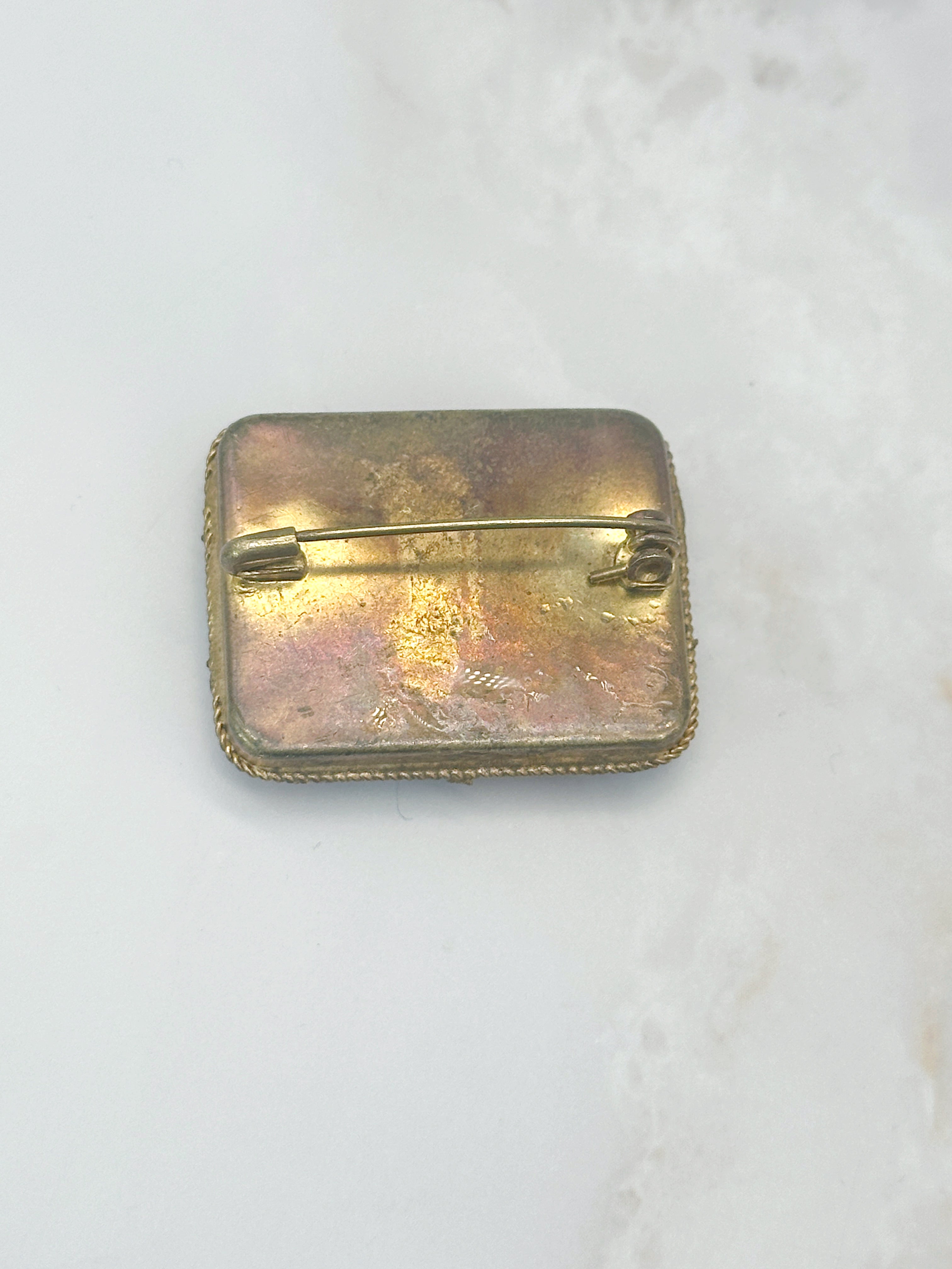 Vintage Millefiori Mikromosaik Brosche